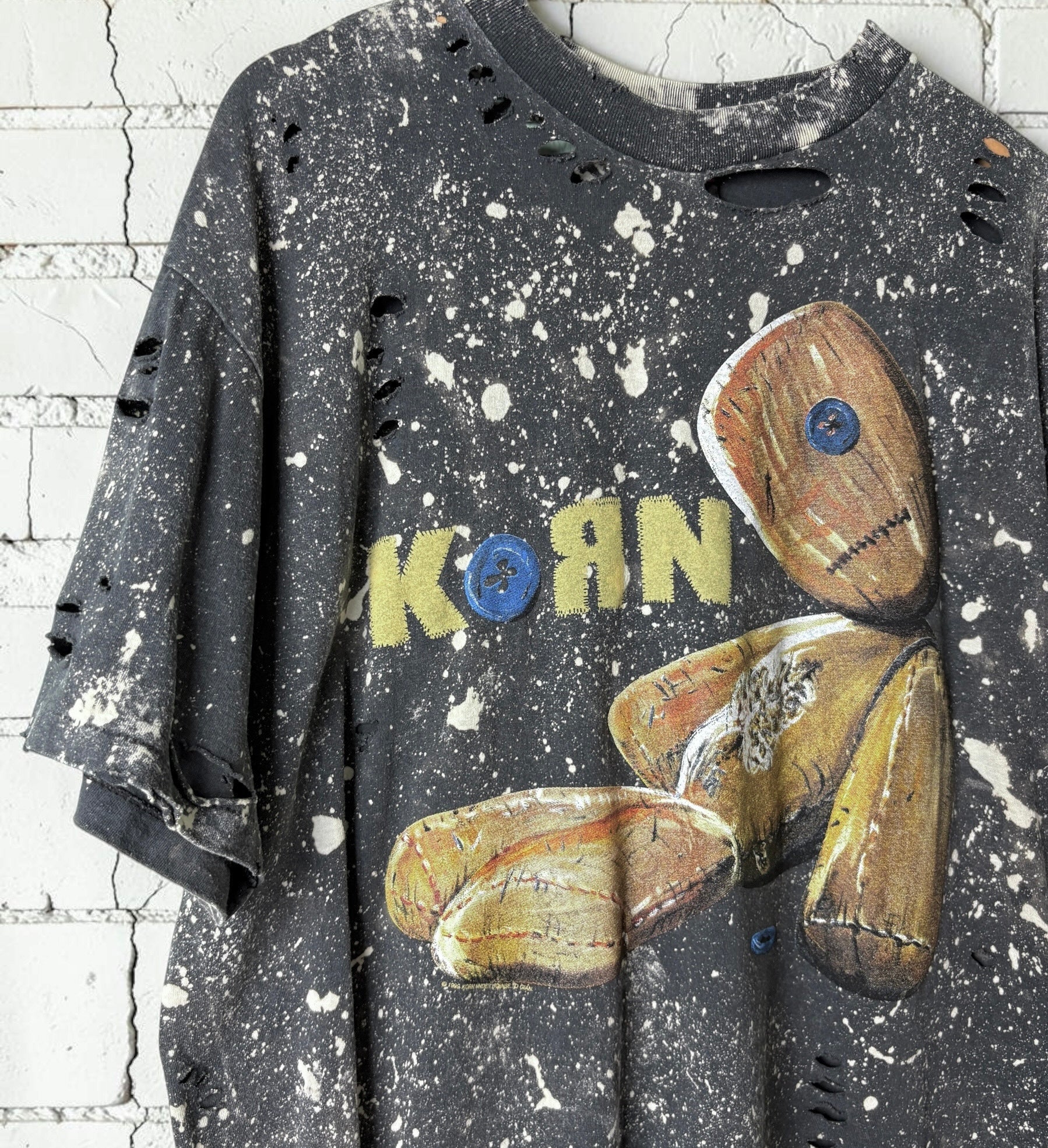 Korn Issues Bleached Distressed Band Tee