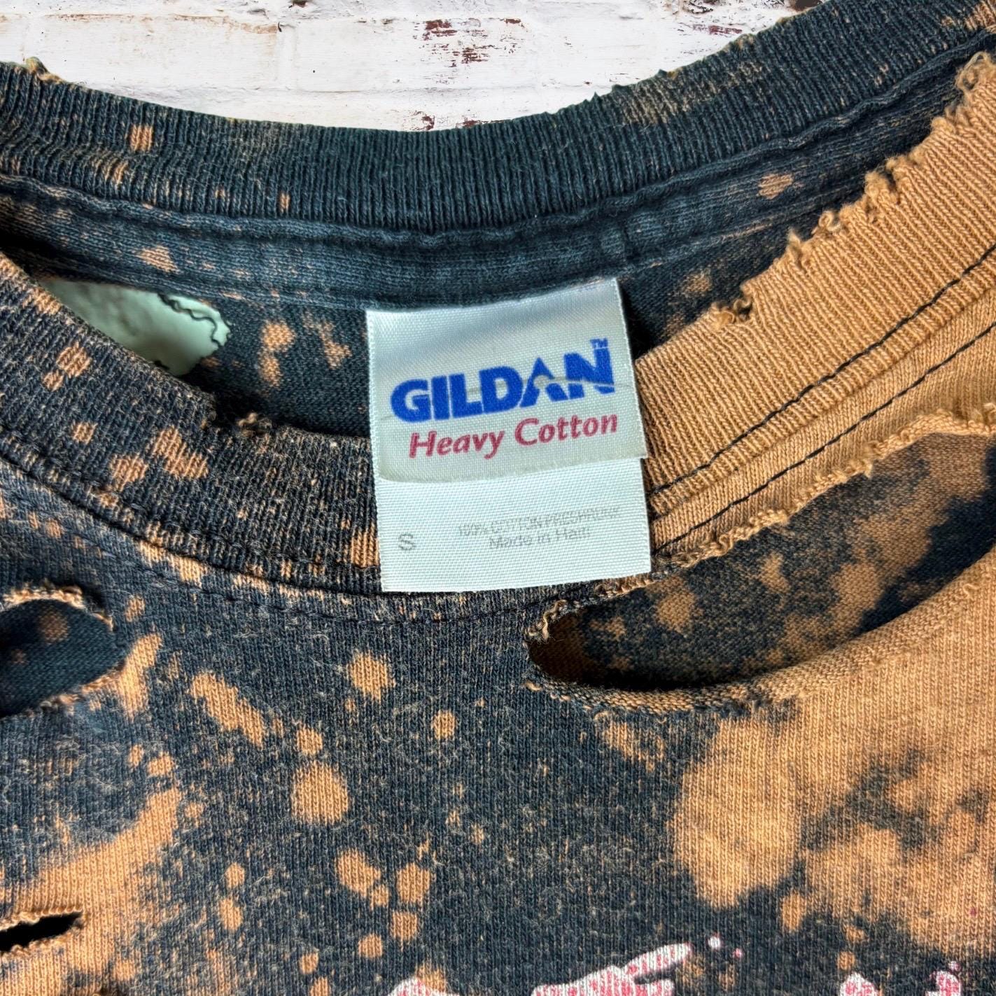 Alice Cooper Bleached Shredded Cropped Tee