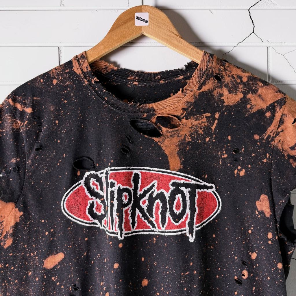 Slipknot Bleached Distressed Band Tee