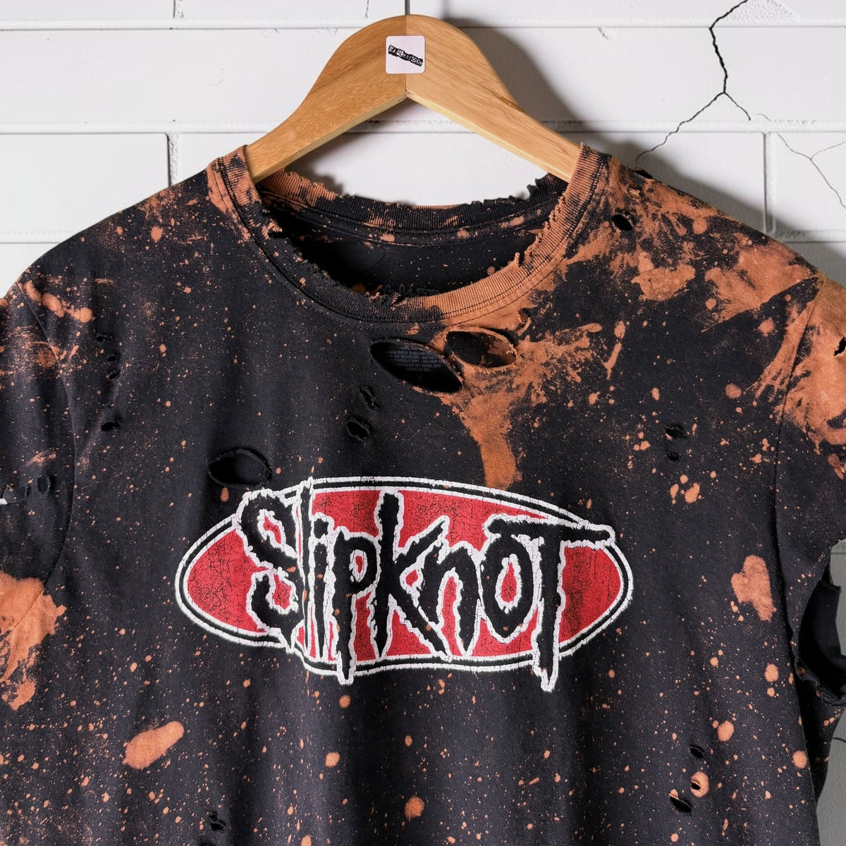 Slipknot Bleached Distressed Band Tee