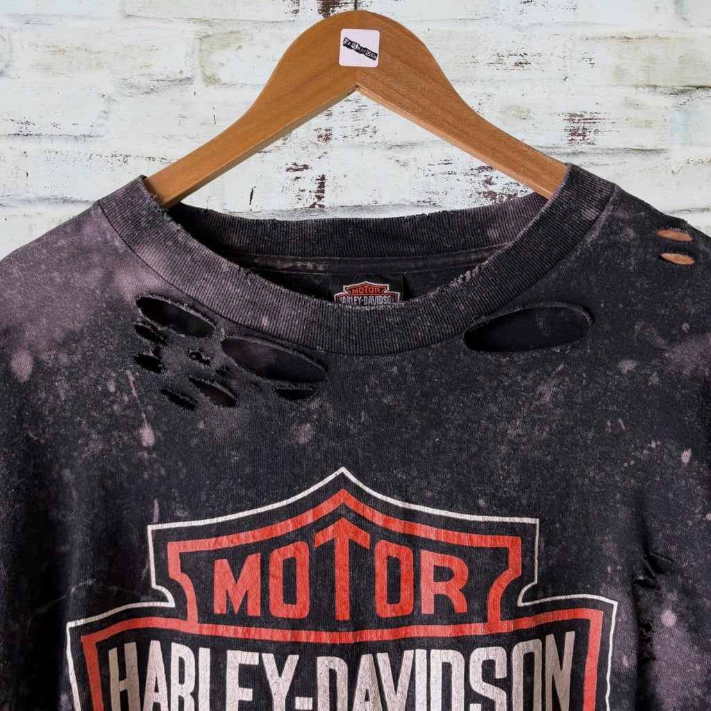 Harley Davidson Classic Logo Bleached Cropped Tee