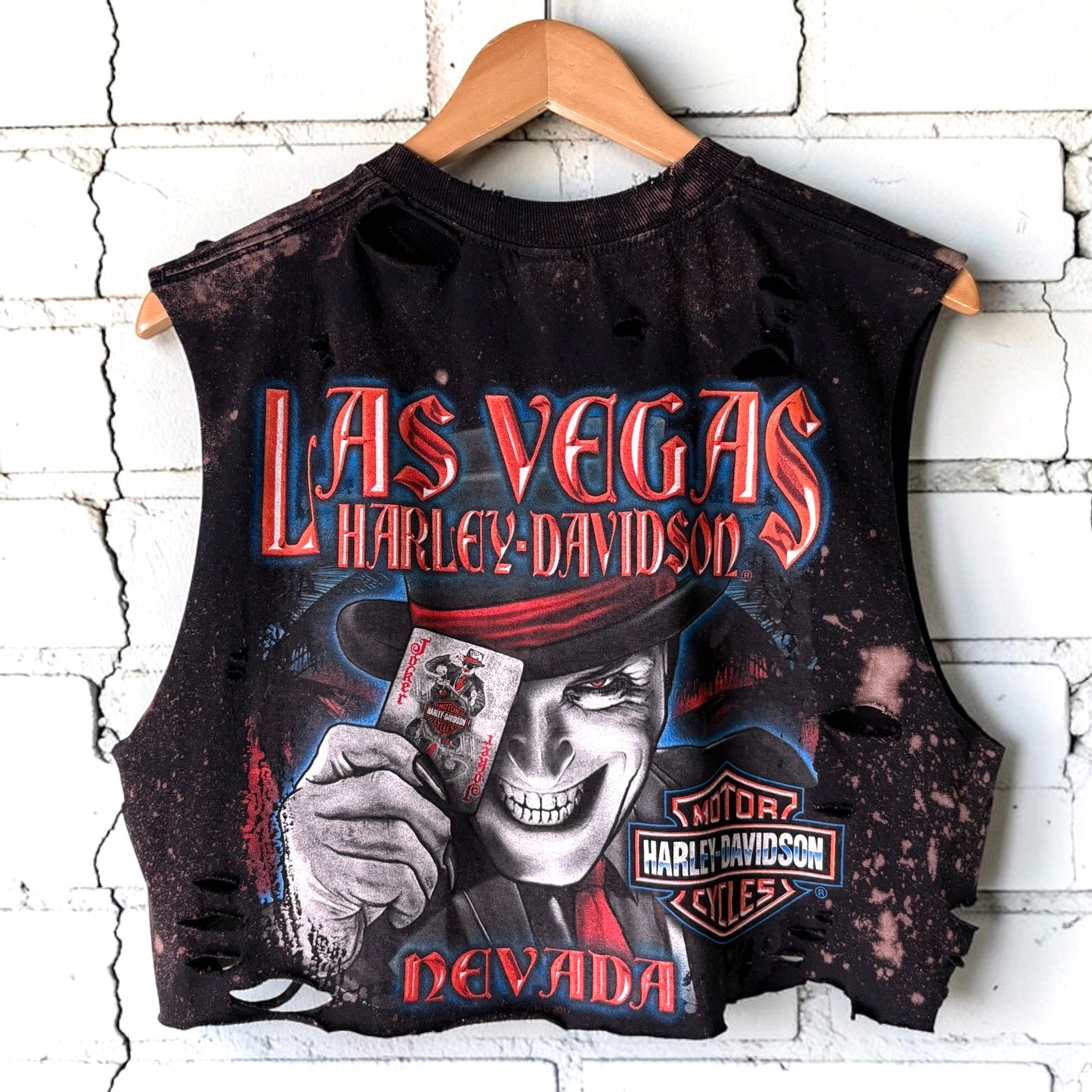 Harley Davidson Las Vegas Bleached Cropped Tee