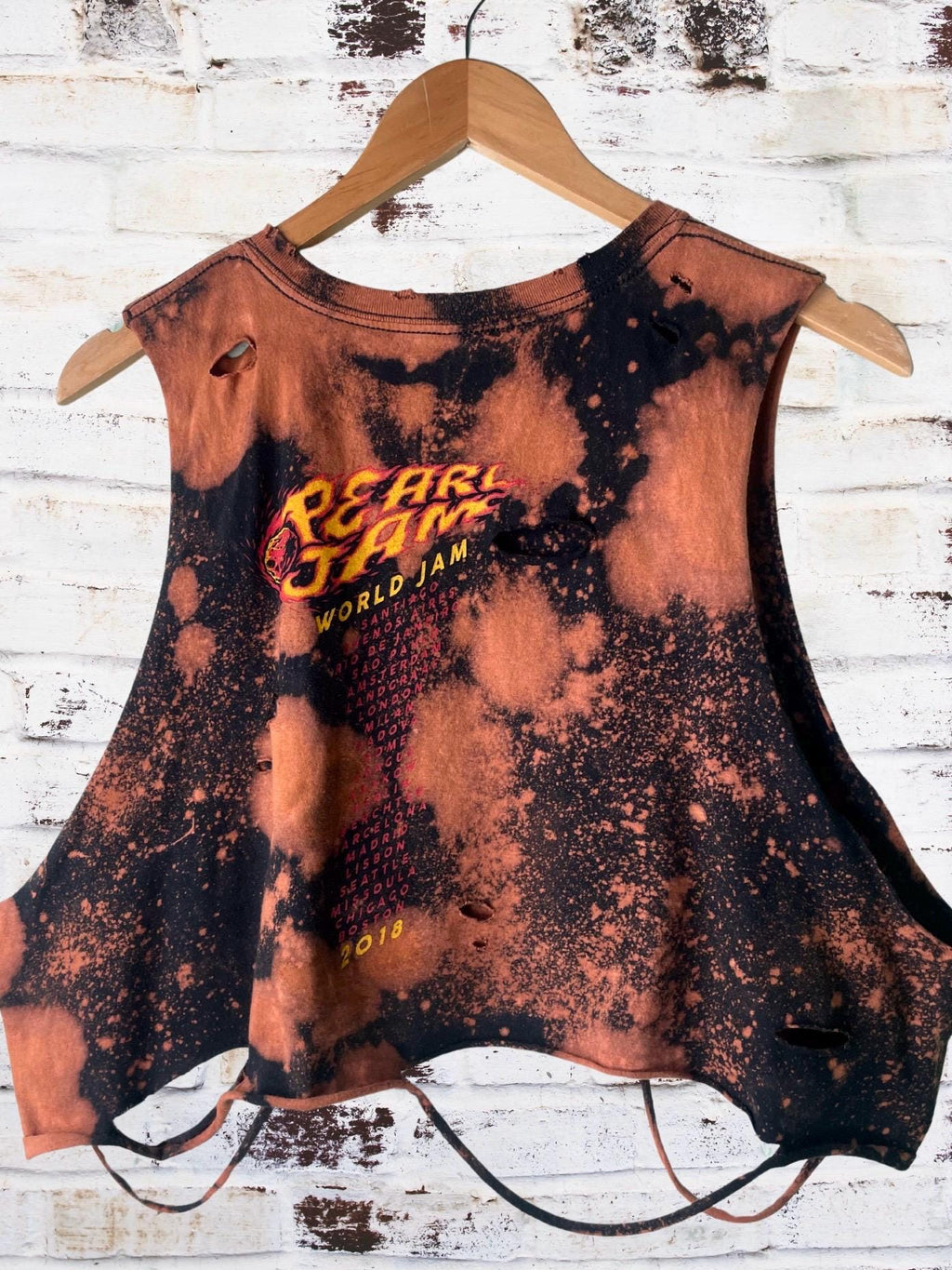 Pearl Jam Bleached Thrashed Band Shirt