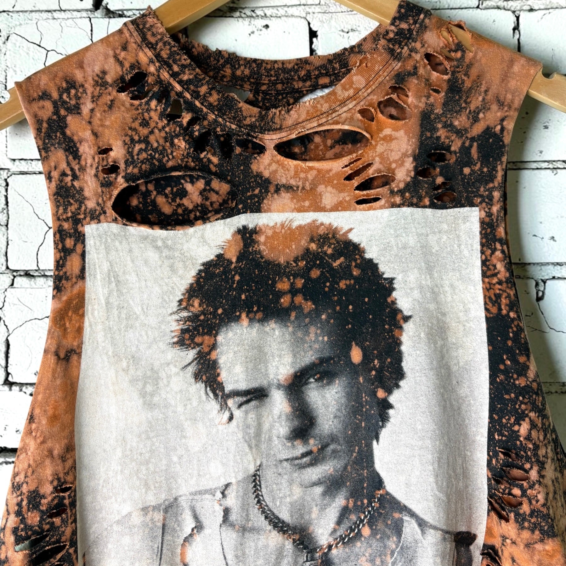 Sid Vicious Sex Pistols Bleached Distressed Tee