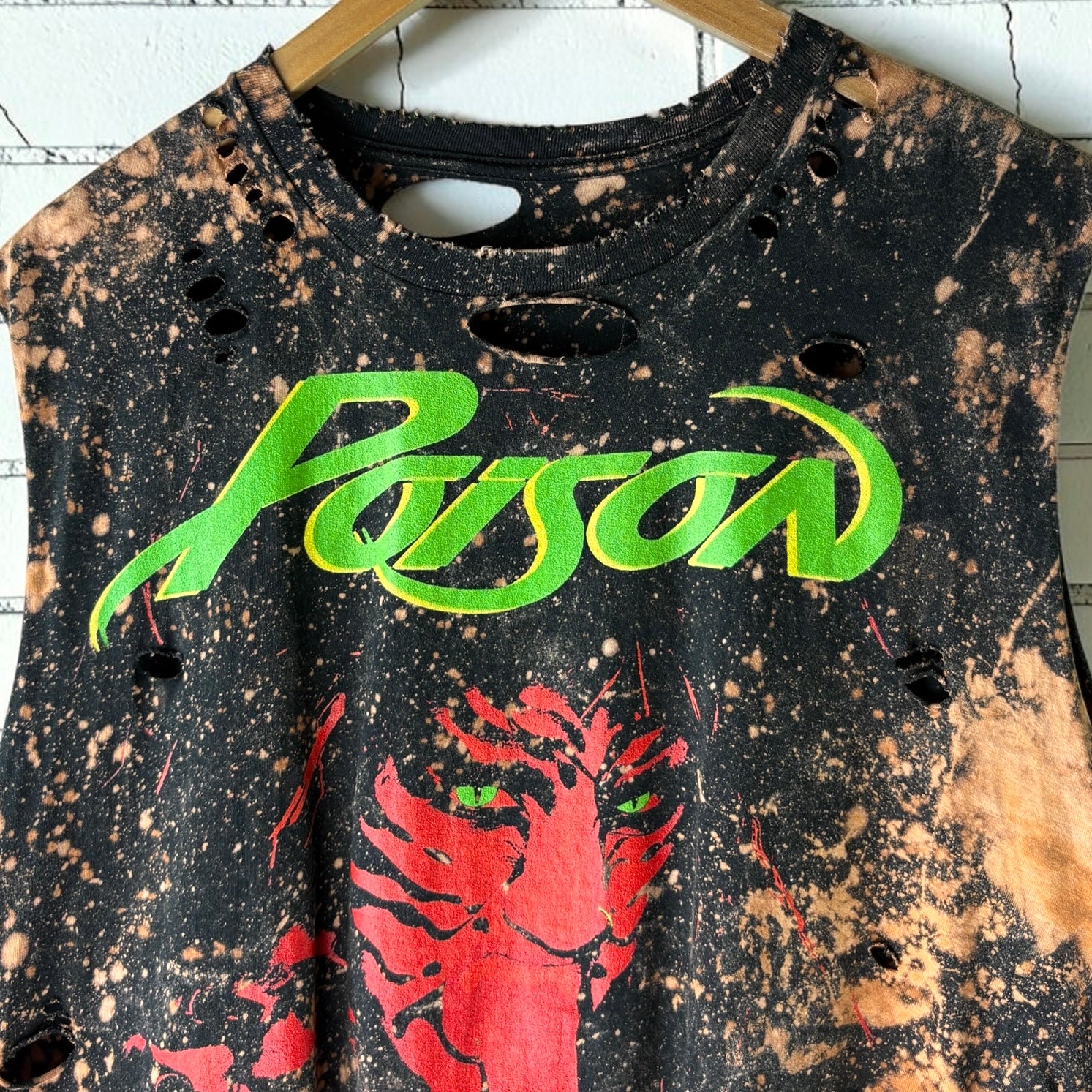 Poison - Open Up And Say… Ahh! Bleached Distressed Tee