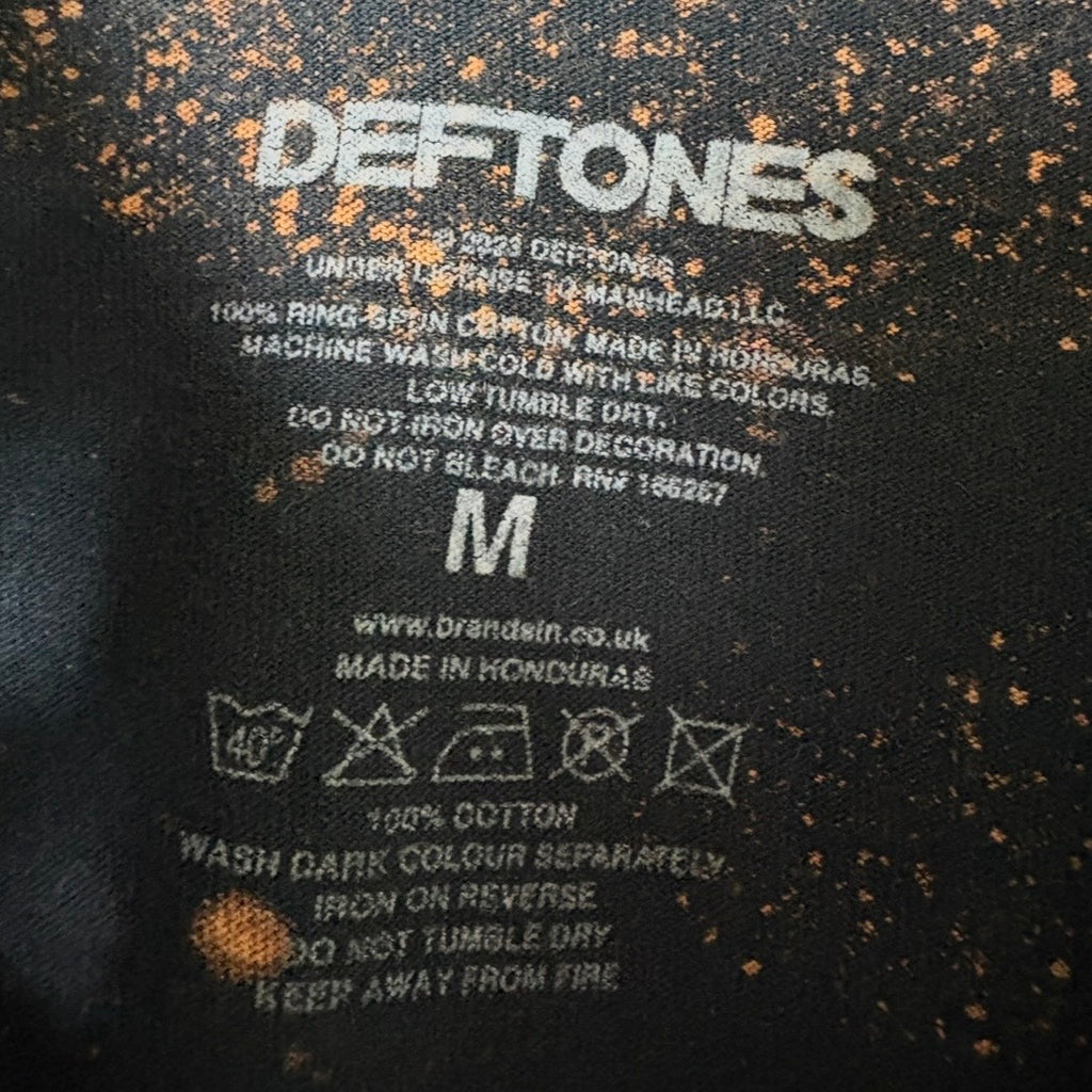 Deftones - Around The Fur Bleached Distressed cropped sleeveless Band Tee