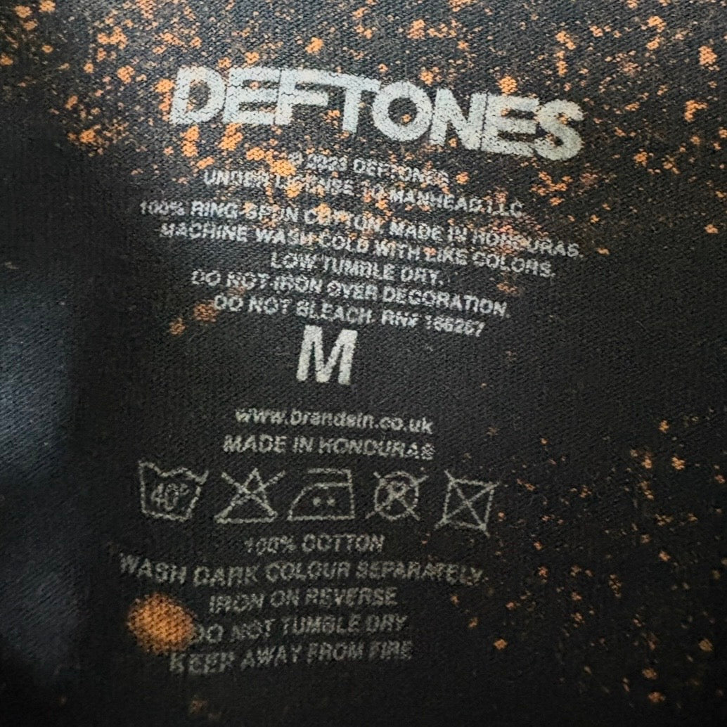 Deftones - Around The Fur Bleached Distressed cropped sleeveless Band Tee