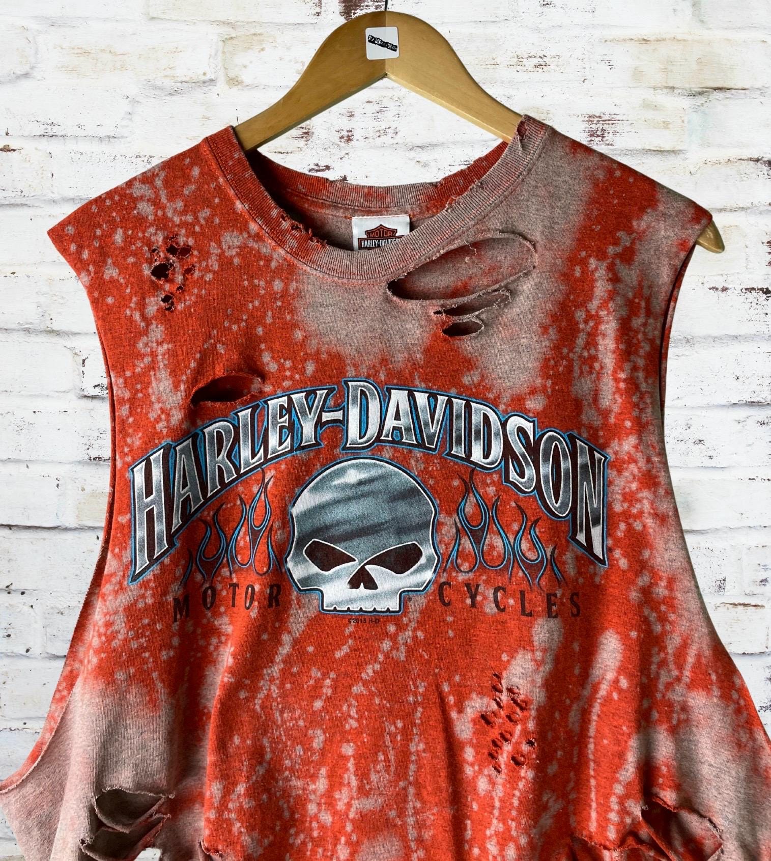 Harley Davidson Bleached Distressed T-Shirt
