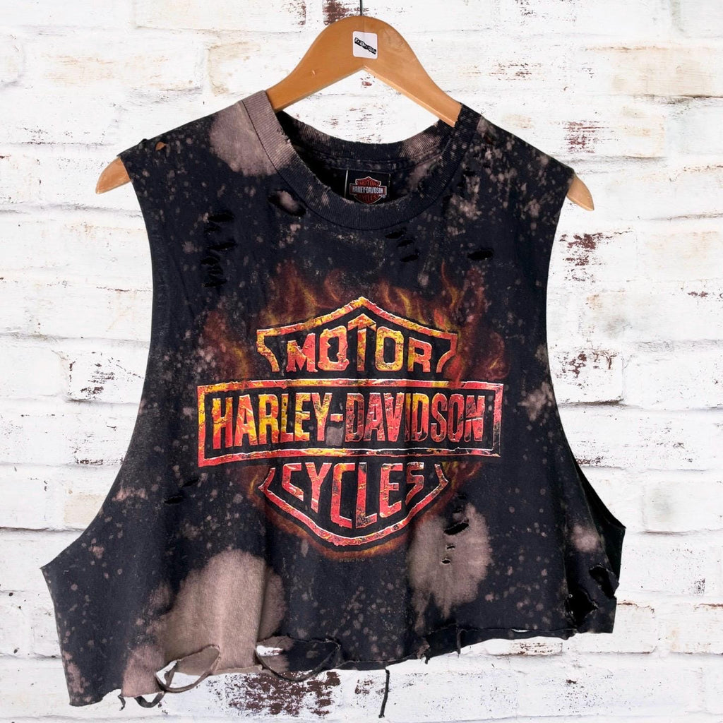 Harley Davidson Classic Logo Distressed Tee