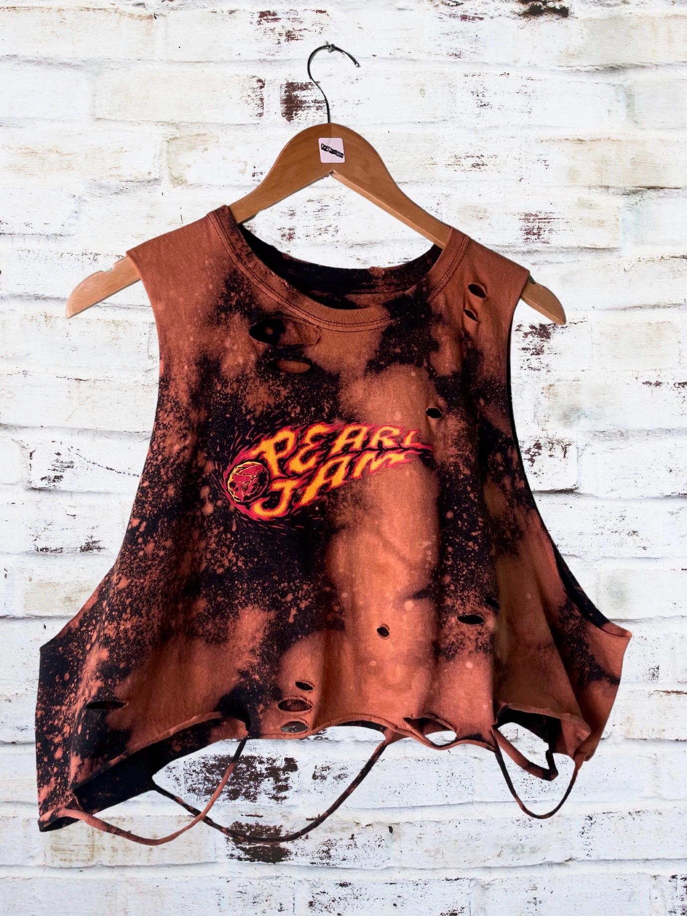 Pearl Jam Bleached Thrashed Band Shirt