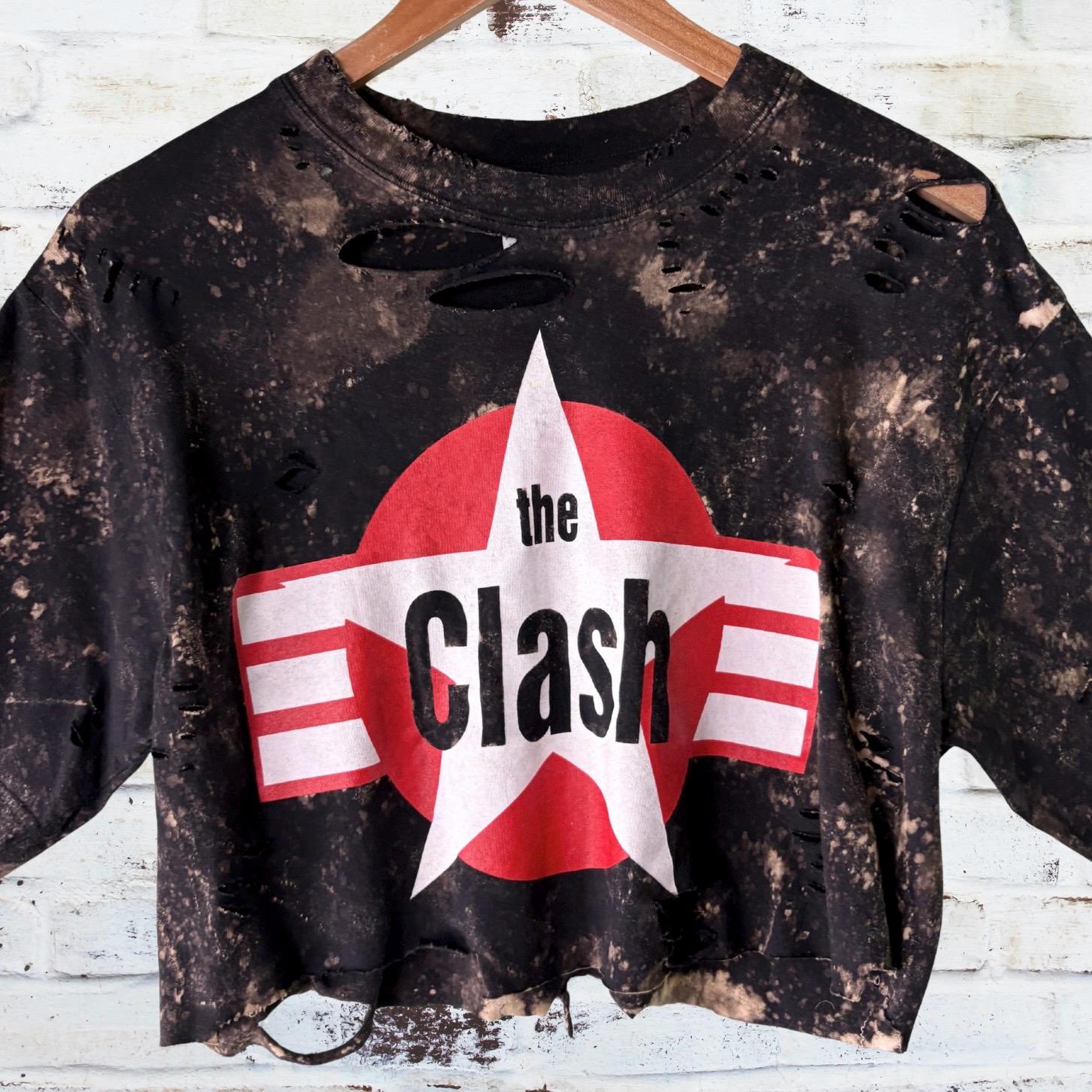 The Clash Cropped Shredded Tee