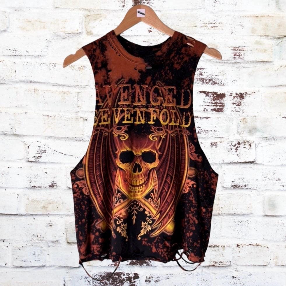 Avenged Sevenfold Bleached Cut Off Tee
