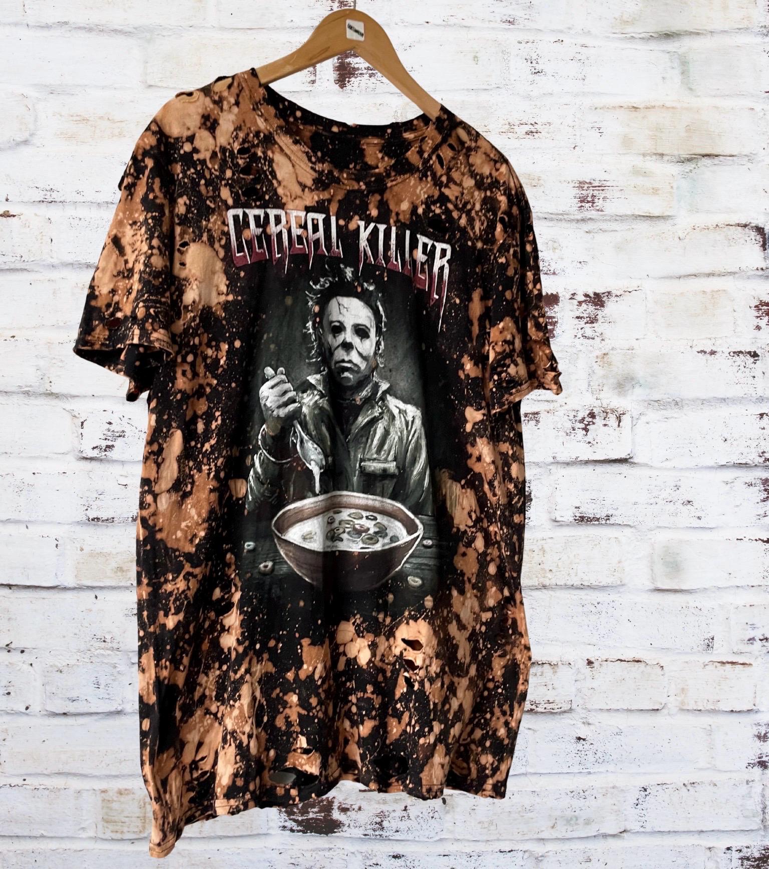Michael Myers Cereal Killer Distressed T-Shirt