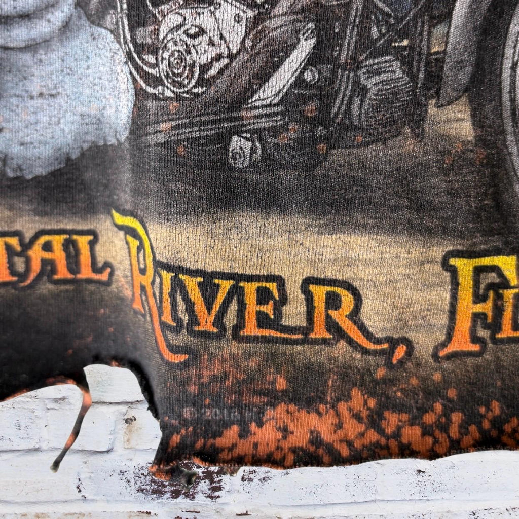 Harley Davidson Florida Bleached Custom Thrashed T-Shirt