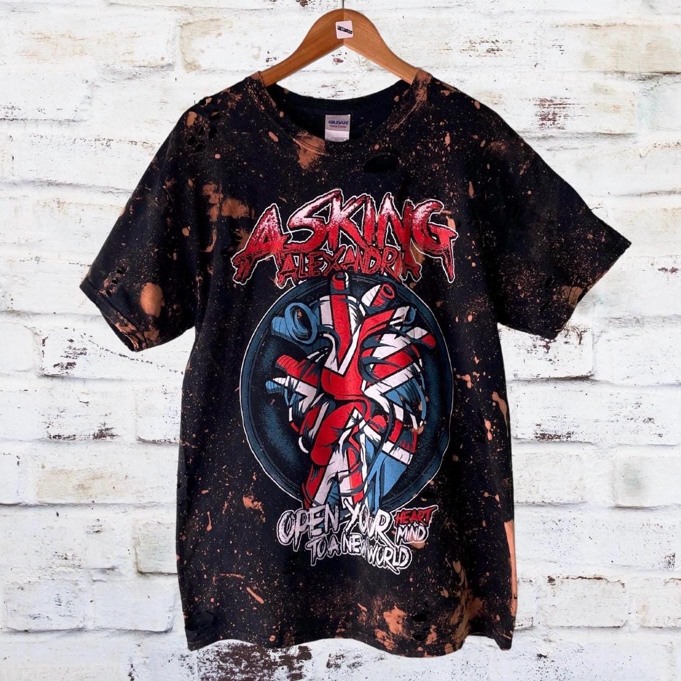 Asking Alexandria Distressed Shredded Tee – ENGlorious