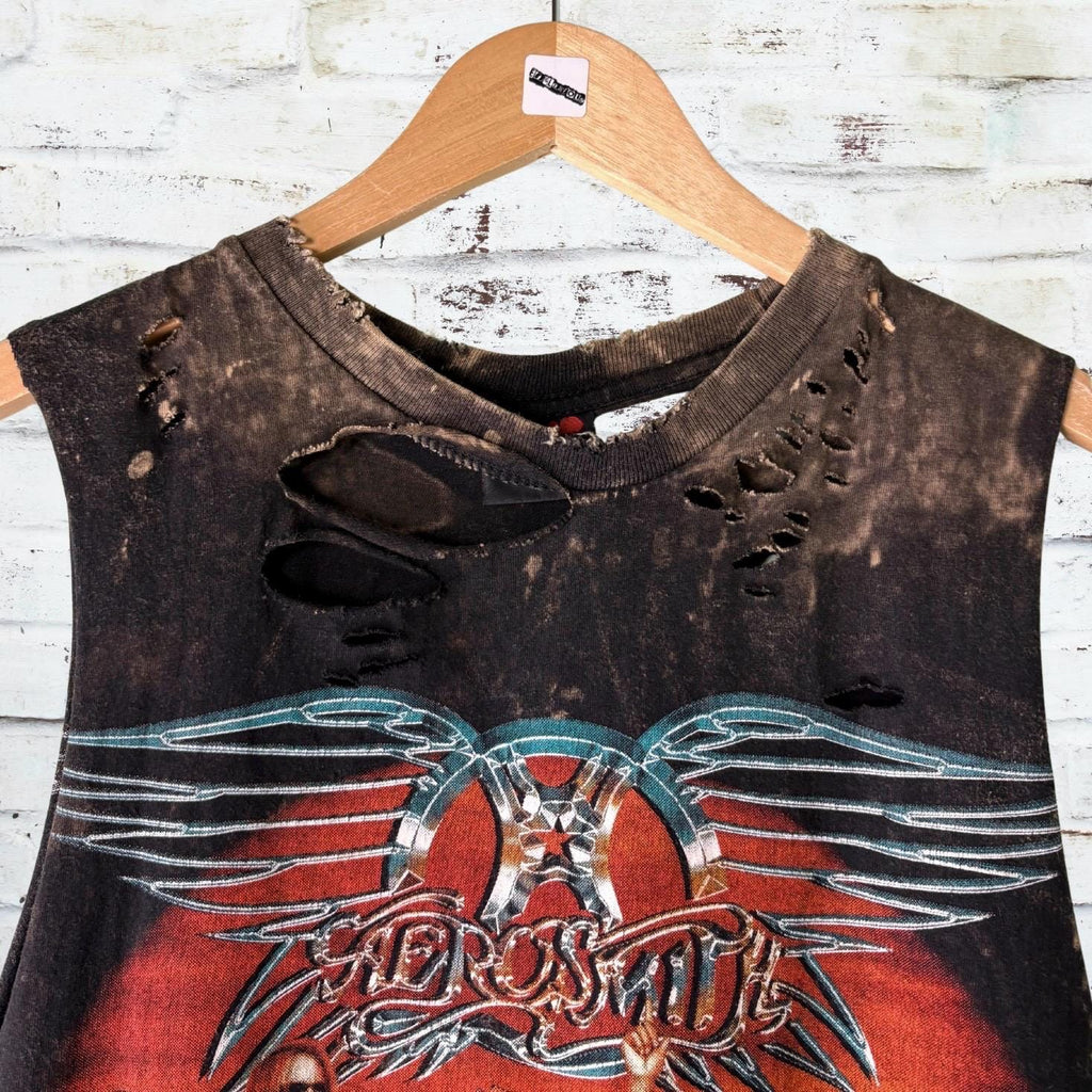 Aerosmith Bleached Shredded Band Tee