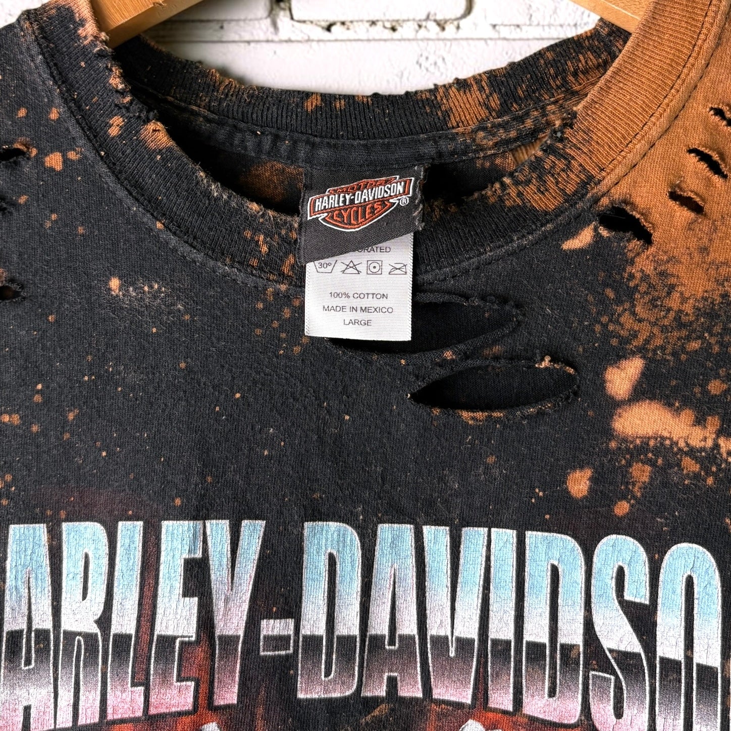 Harley David Wauwatosa Bleached Cropped Tee