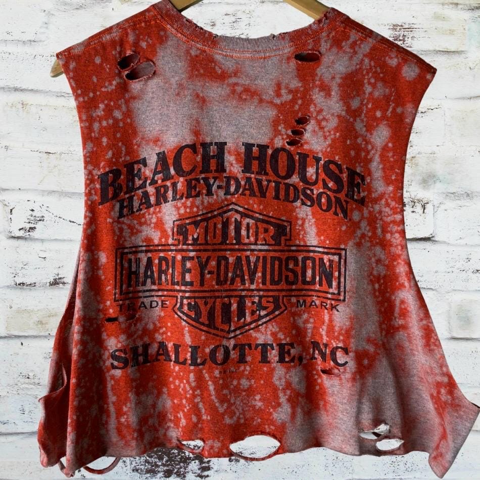 Harley Davidson Bleached Distressed T-Shirt