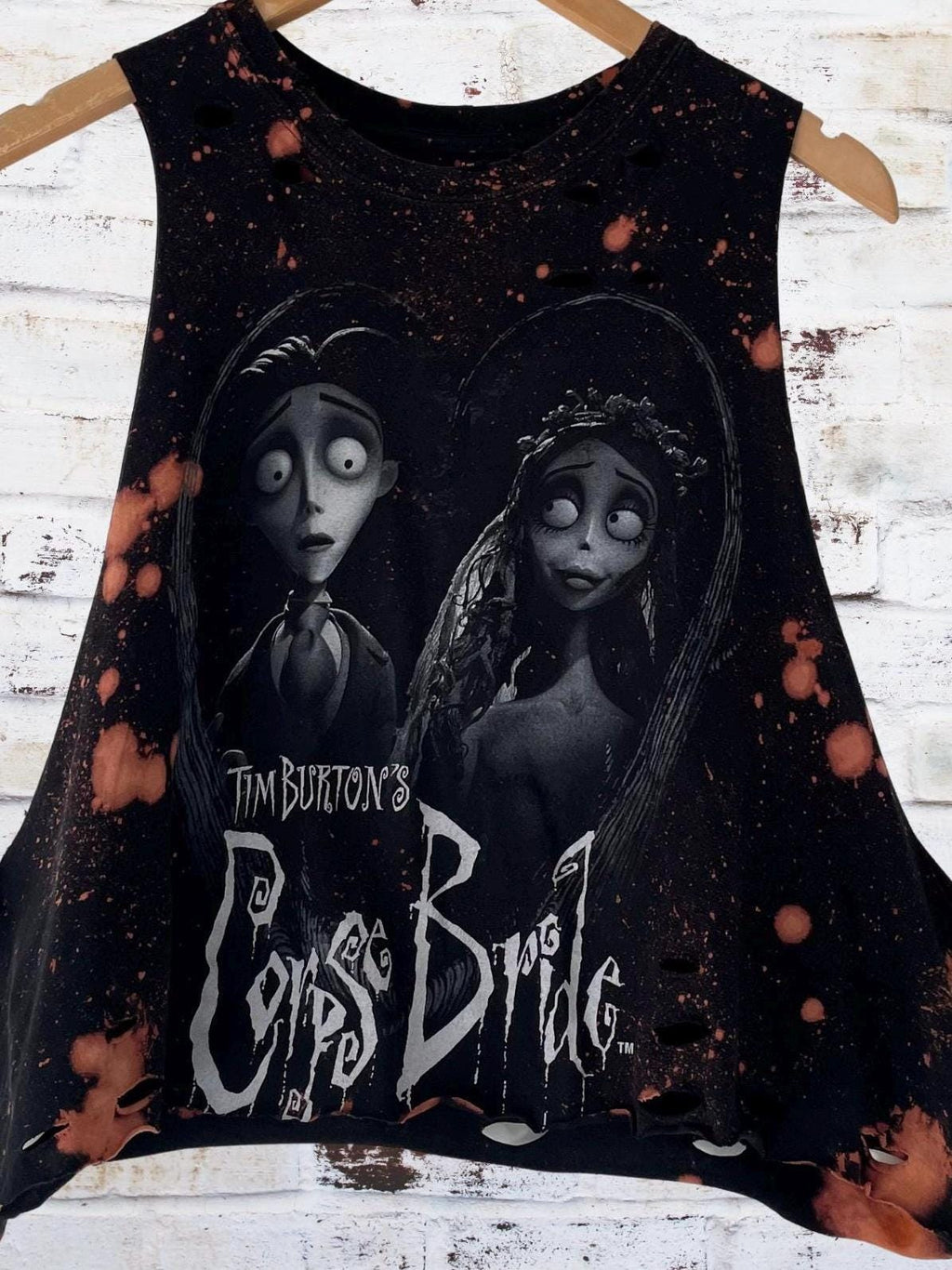Tim Burtons Corpse Bride Bleached Distressed T-Shirt