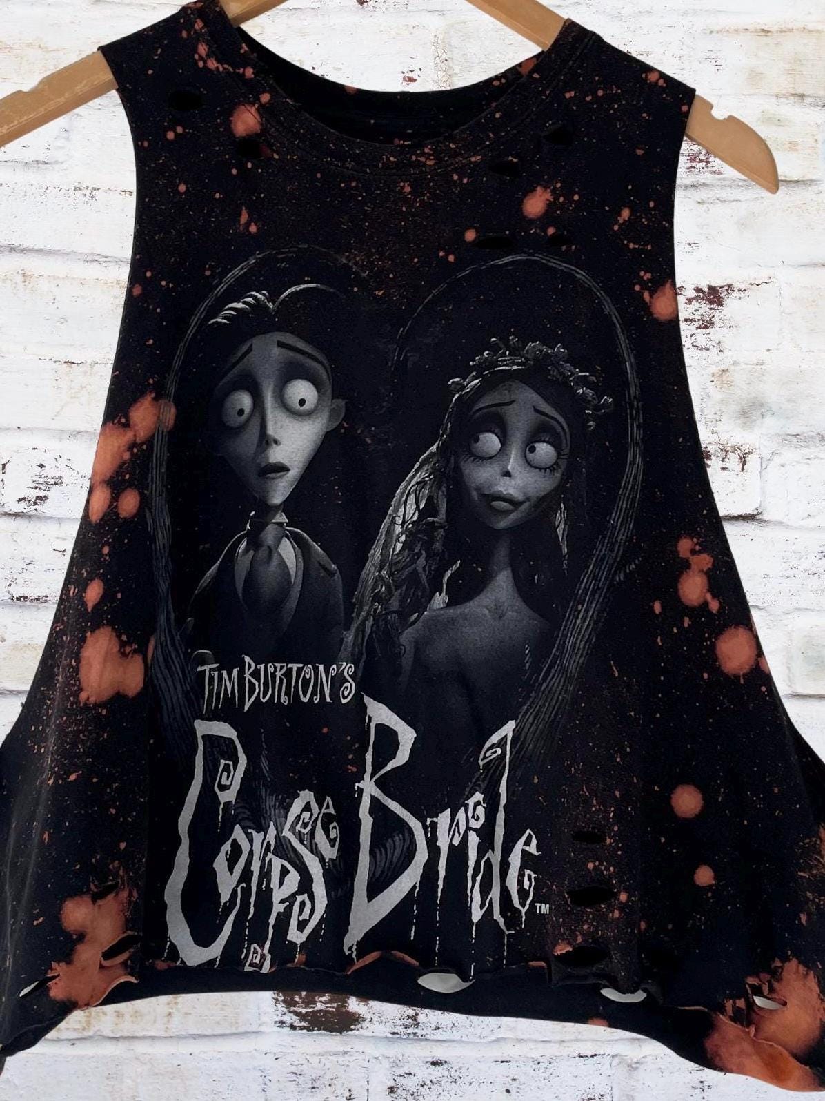 Tim Burtons Corpse Bride Bleached Distressed T-Shirt