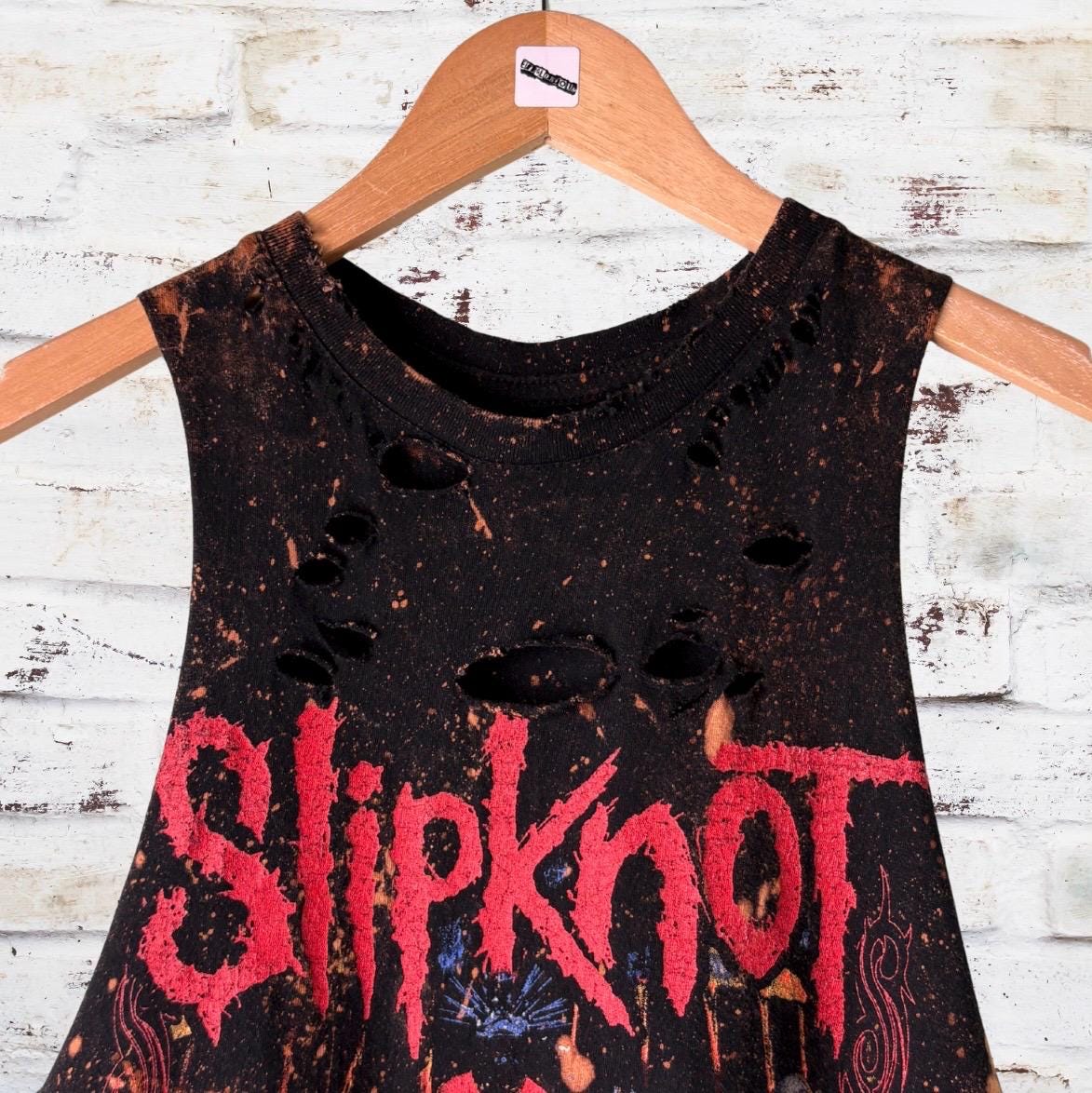Slipknot Bleached Distressed Band Tee