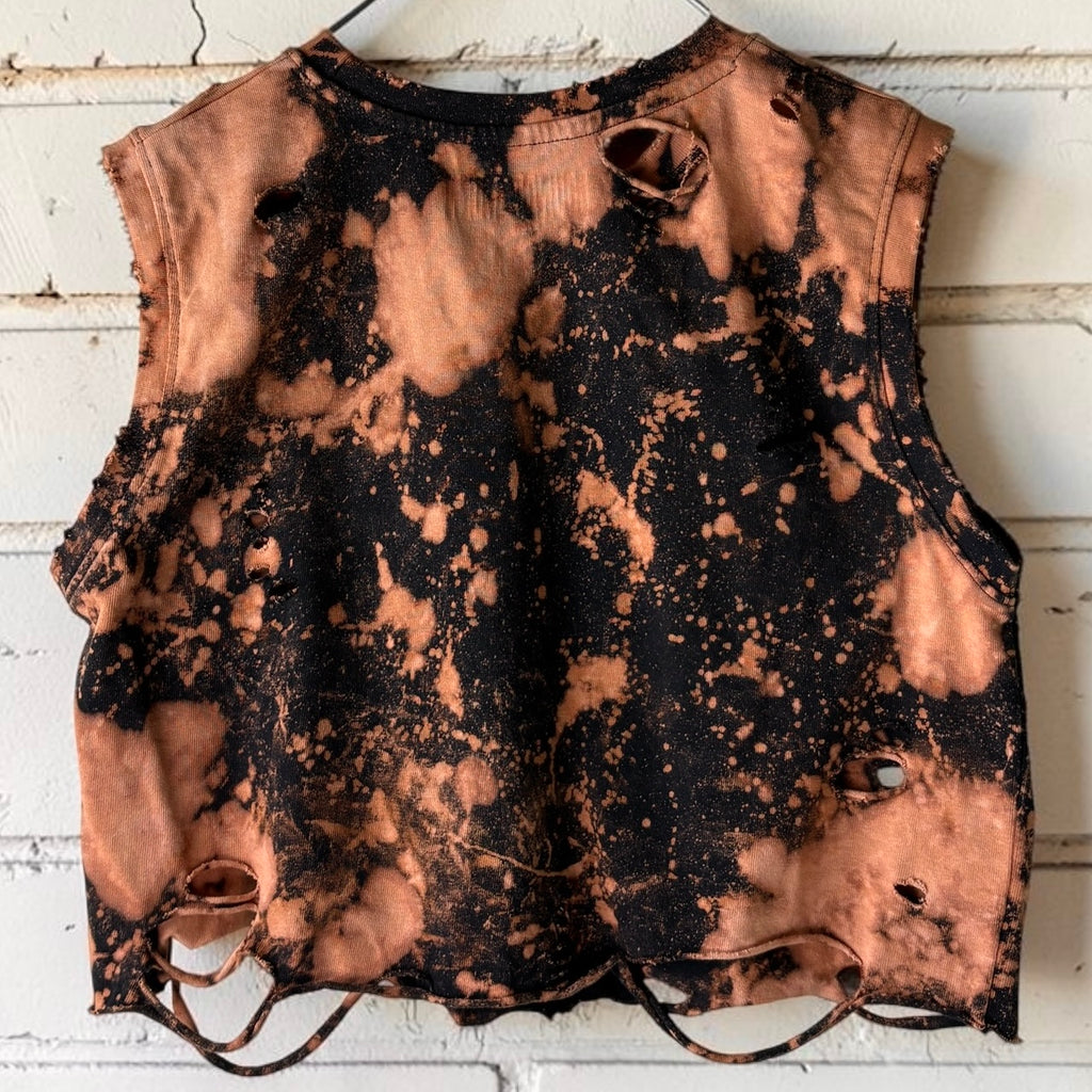 Soundgarden Bleached Distressed Cropped Band Tee