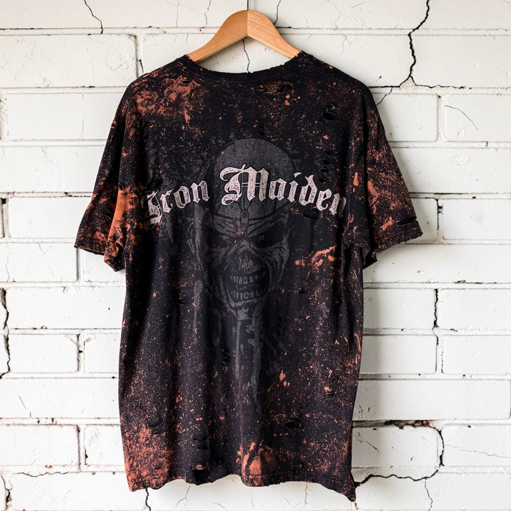 Iron Maiden The Trooper Bleached Distressed Tee
