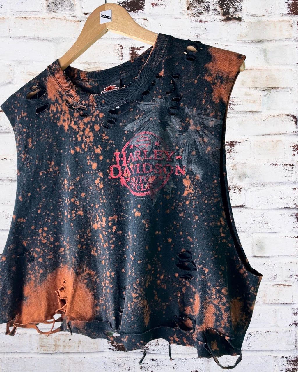 Harley Davidson Chicago Bleached Custom T-Shirt
