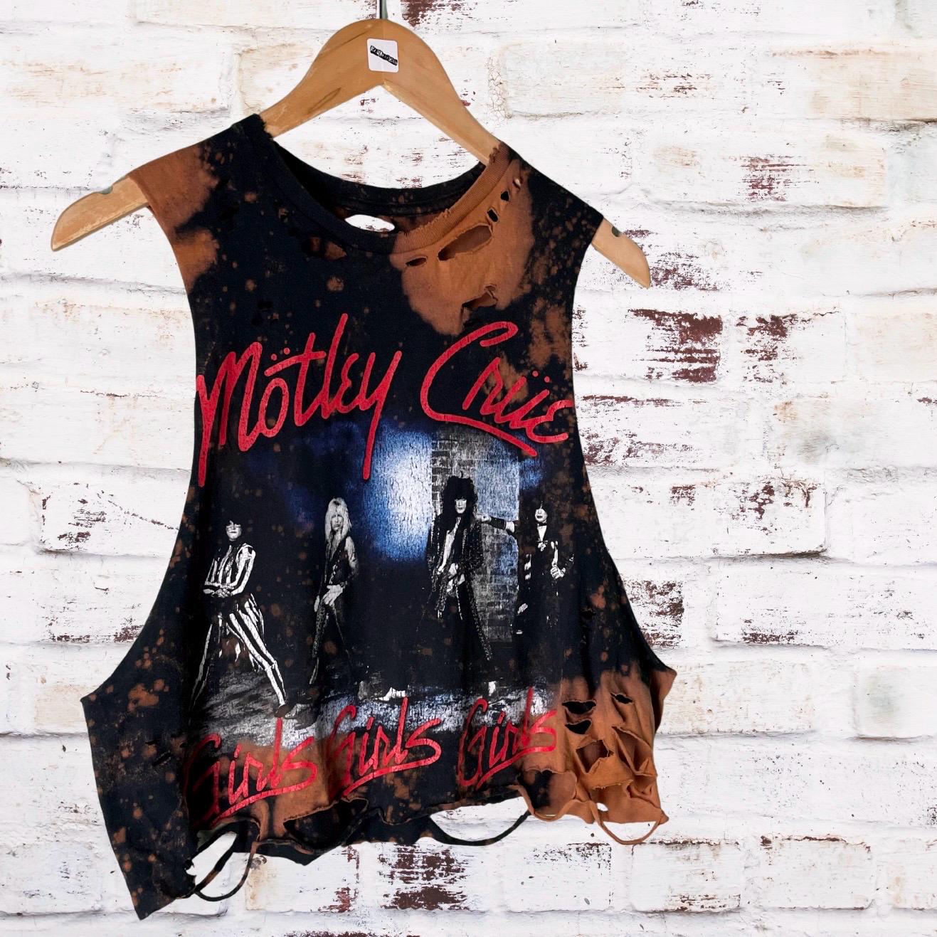 Motley Crue - Girls Girls Girls Bleached Custom Tee