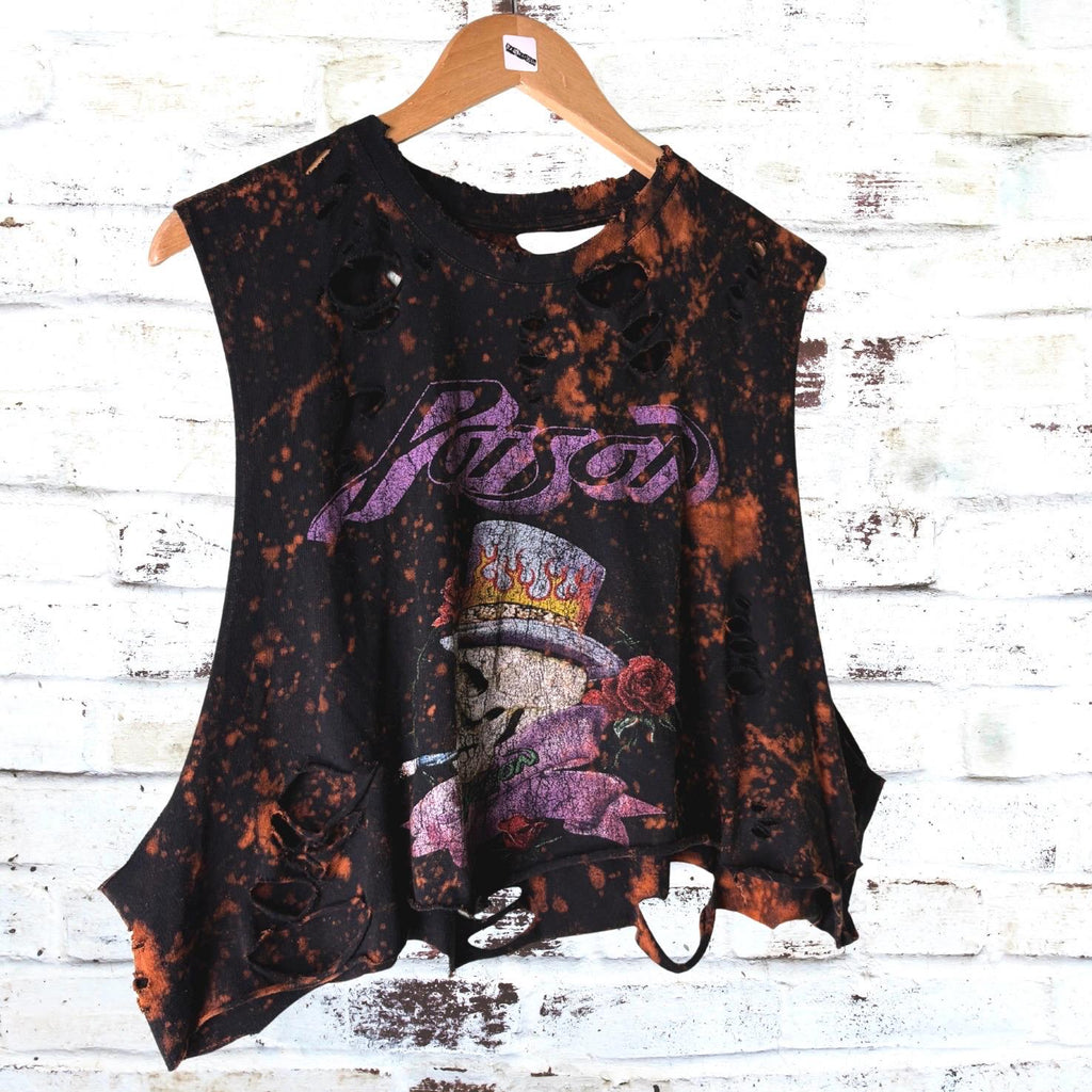 Poison Skull Bleached Thrashed Band Tee