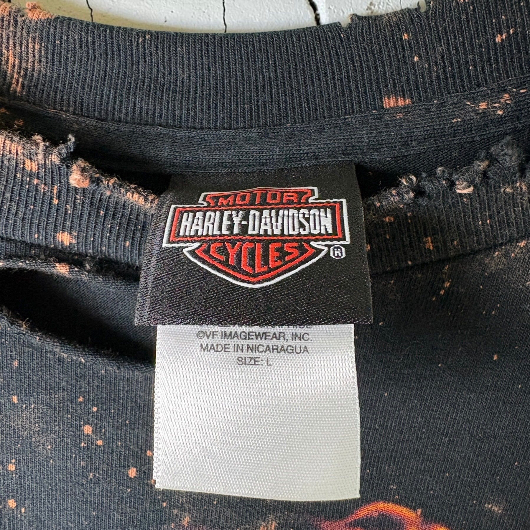 Harley Davidson Orlando Bleached Distressed Cropped Tee