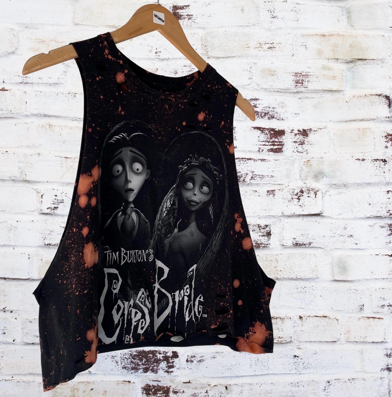 Tim Burtons Corpse Bride Bleached Distressed T-Shirt