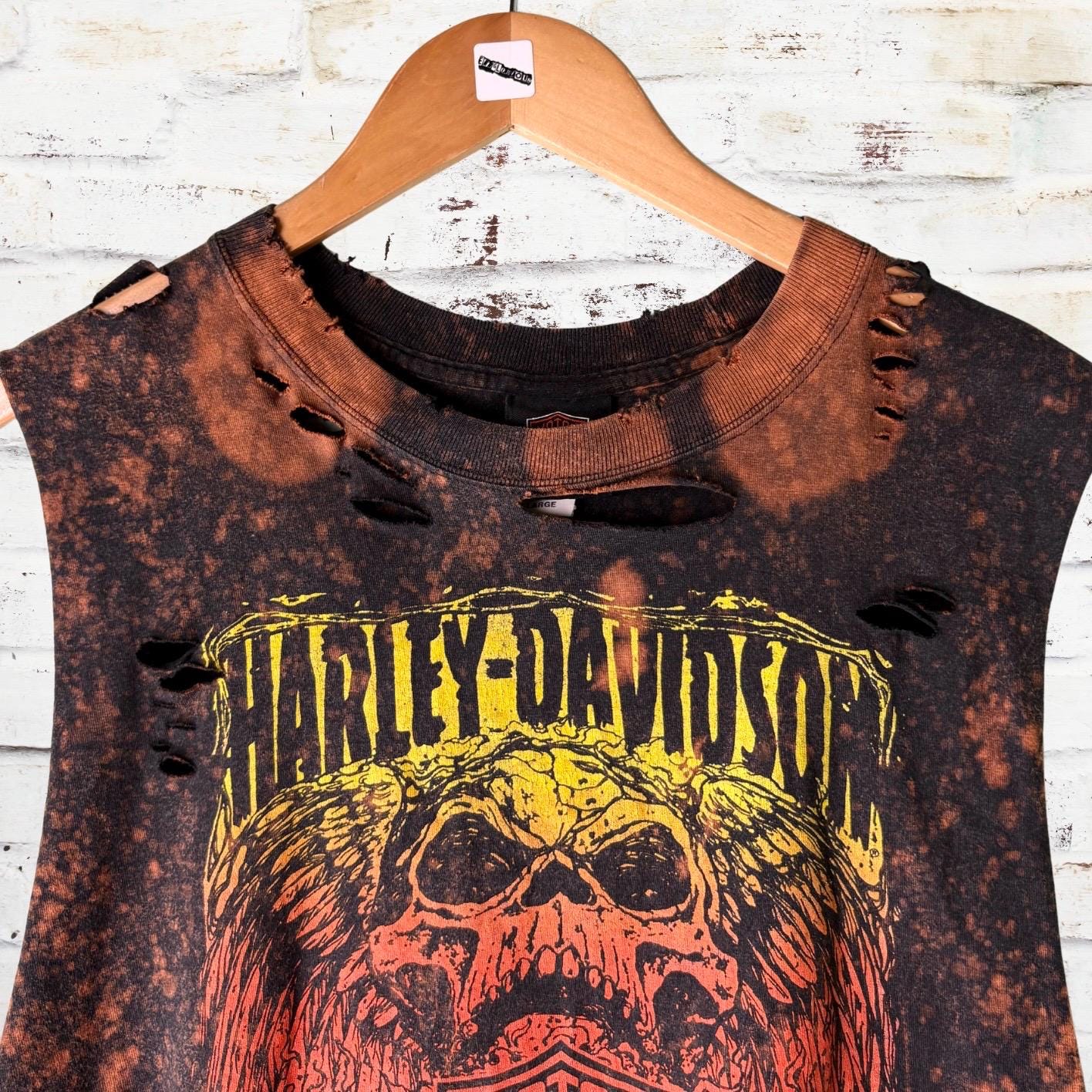 Harley Davidson Chicago Distressed Cropped Tee