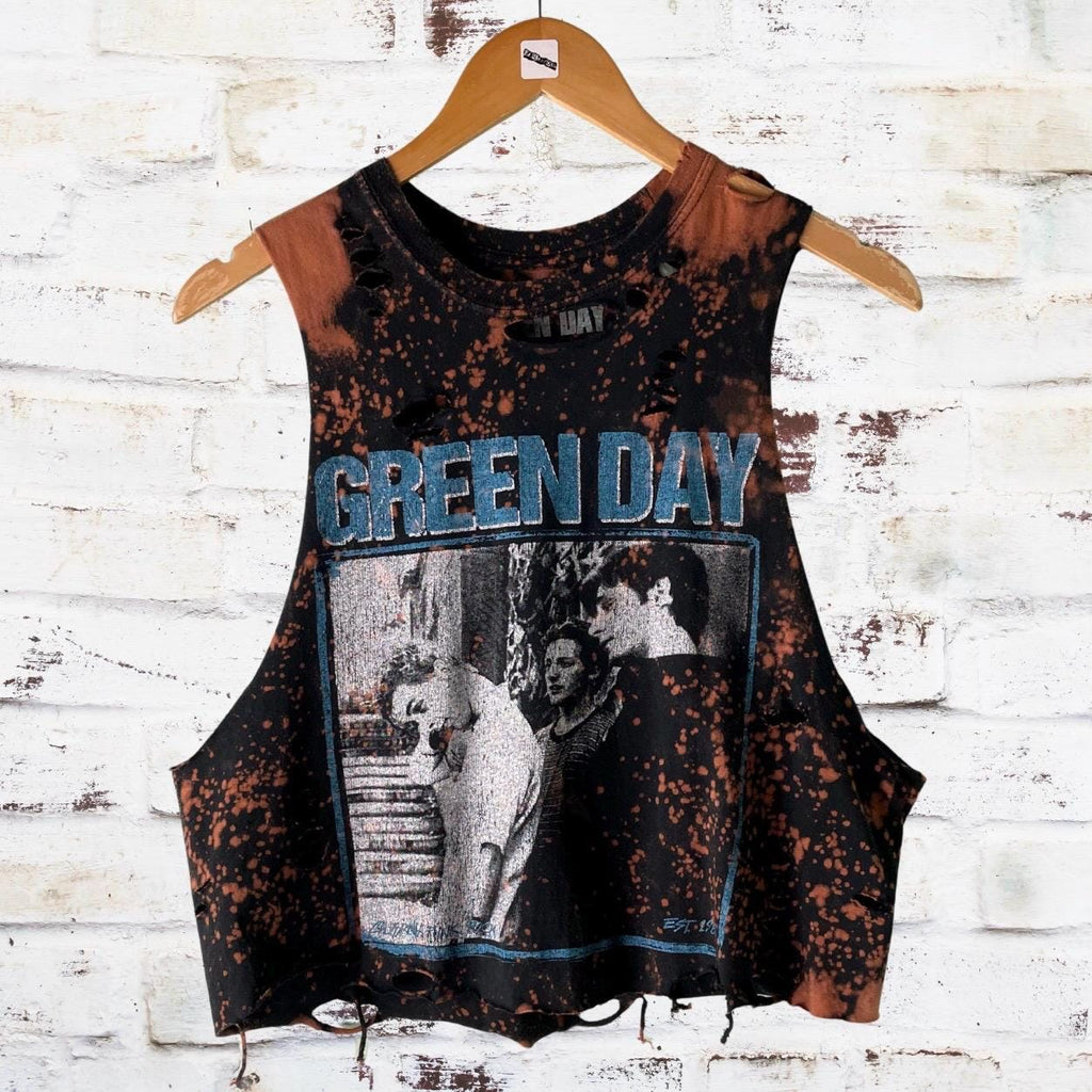Green Day Bleached Band Tee