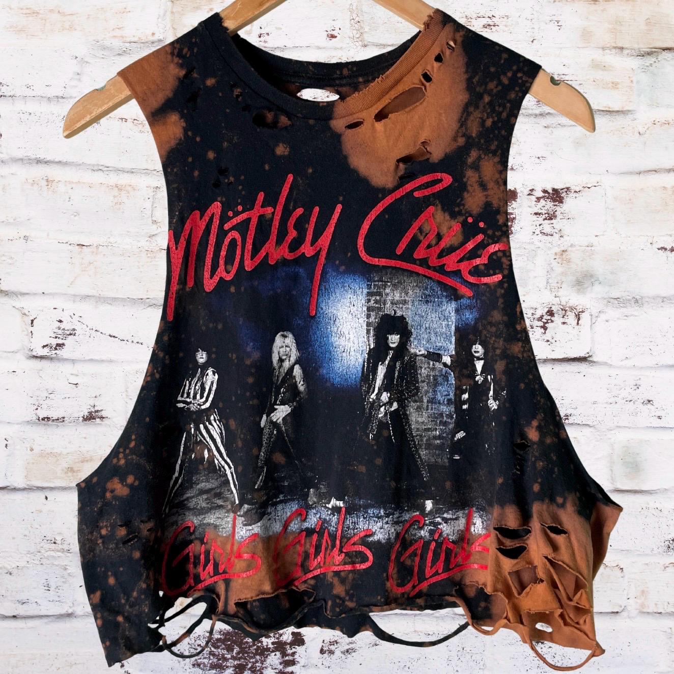 Motley Crue - Girls Girls Girls Bleached Custom Tee