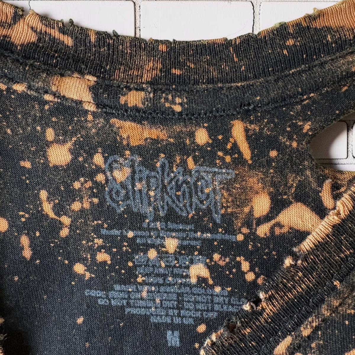 Slipknot Bleached Distressed Band Tee