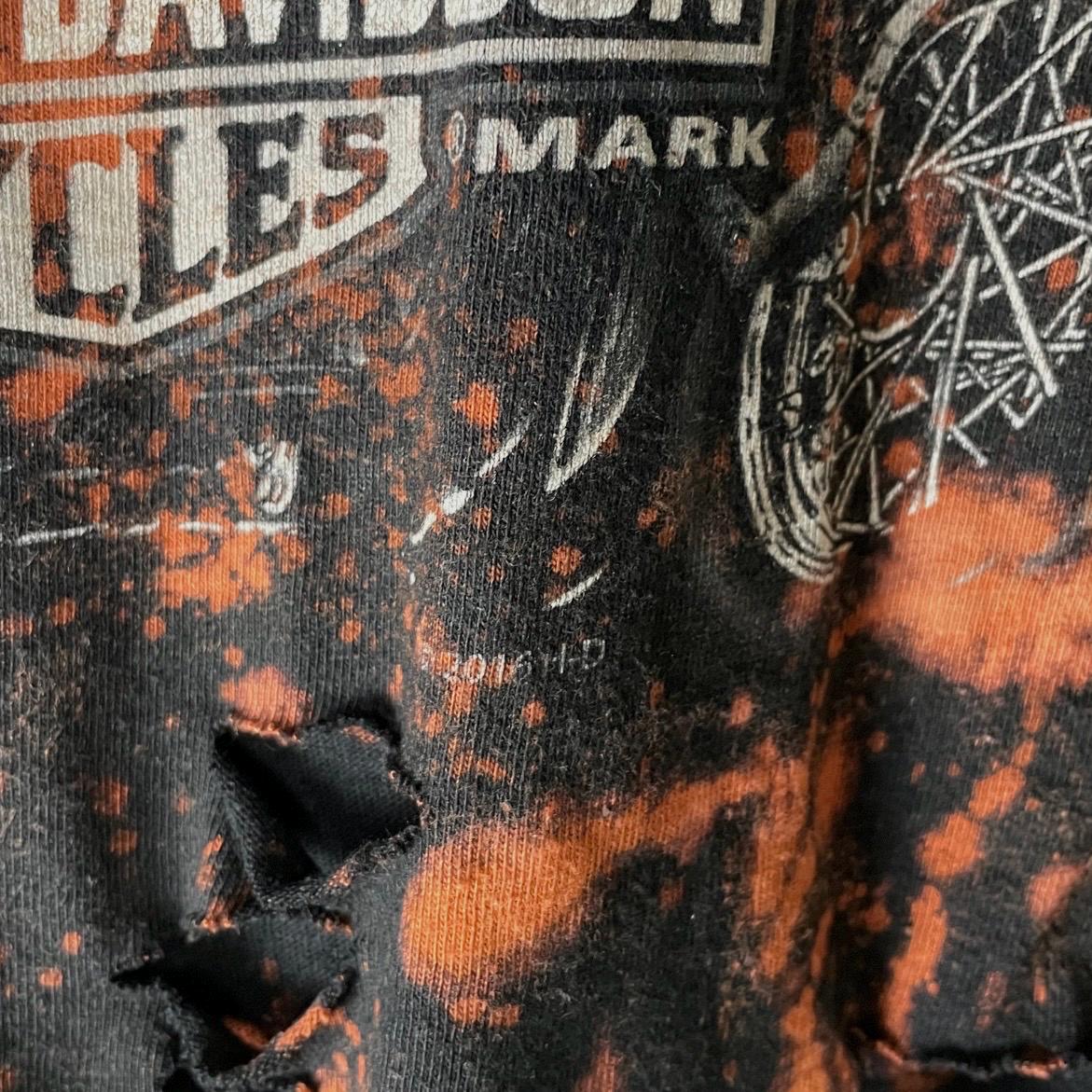 Harley Davidson Cropped Thrashed T-Shirt