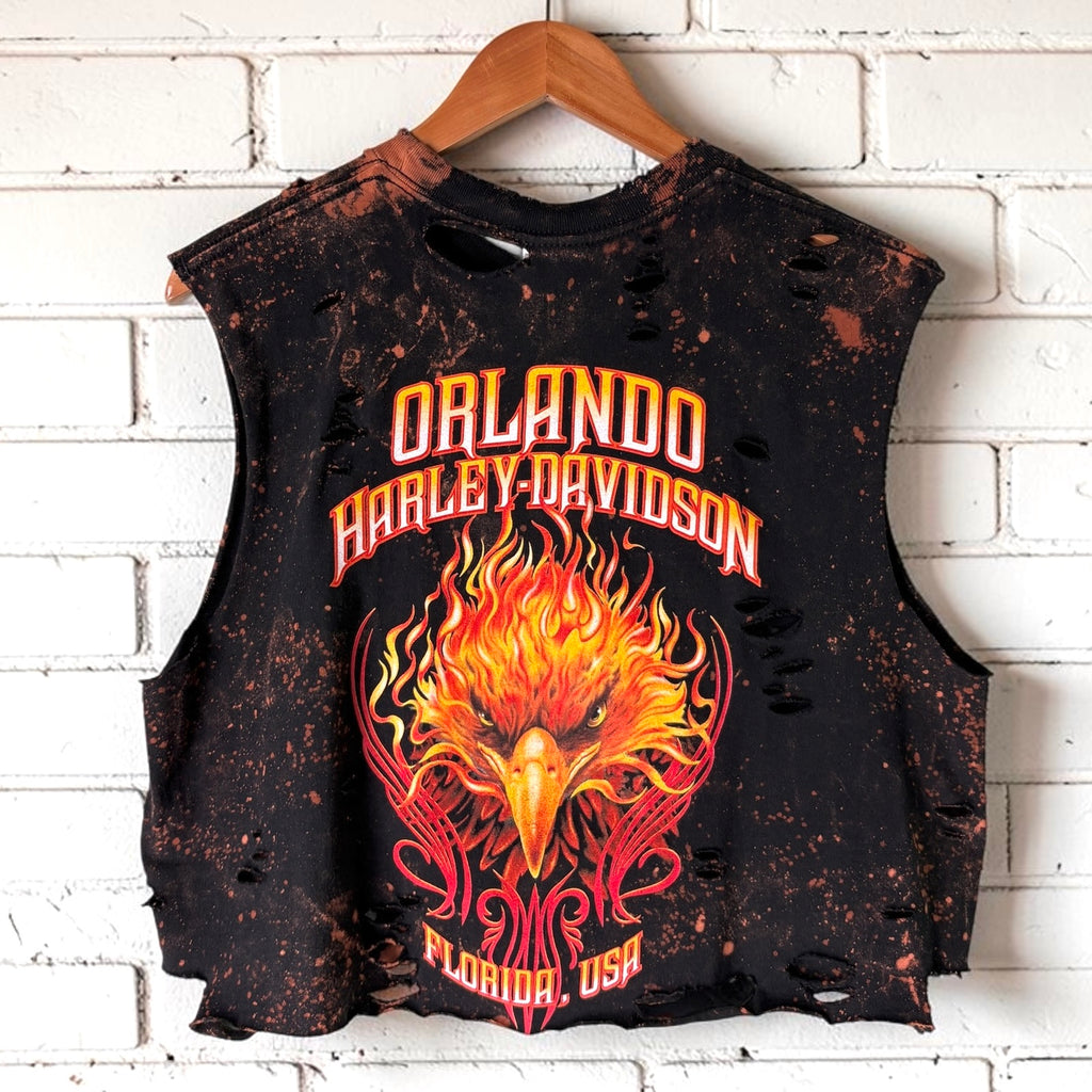 Harley Davidson Orlando Bleached distressed T-Shirt