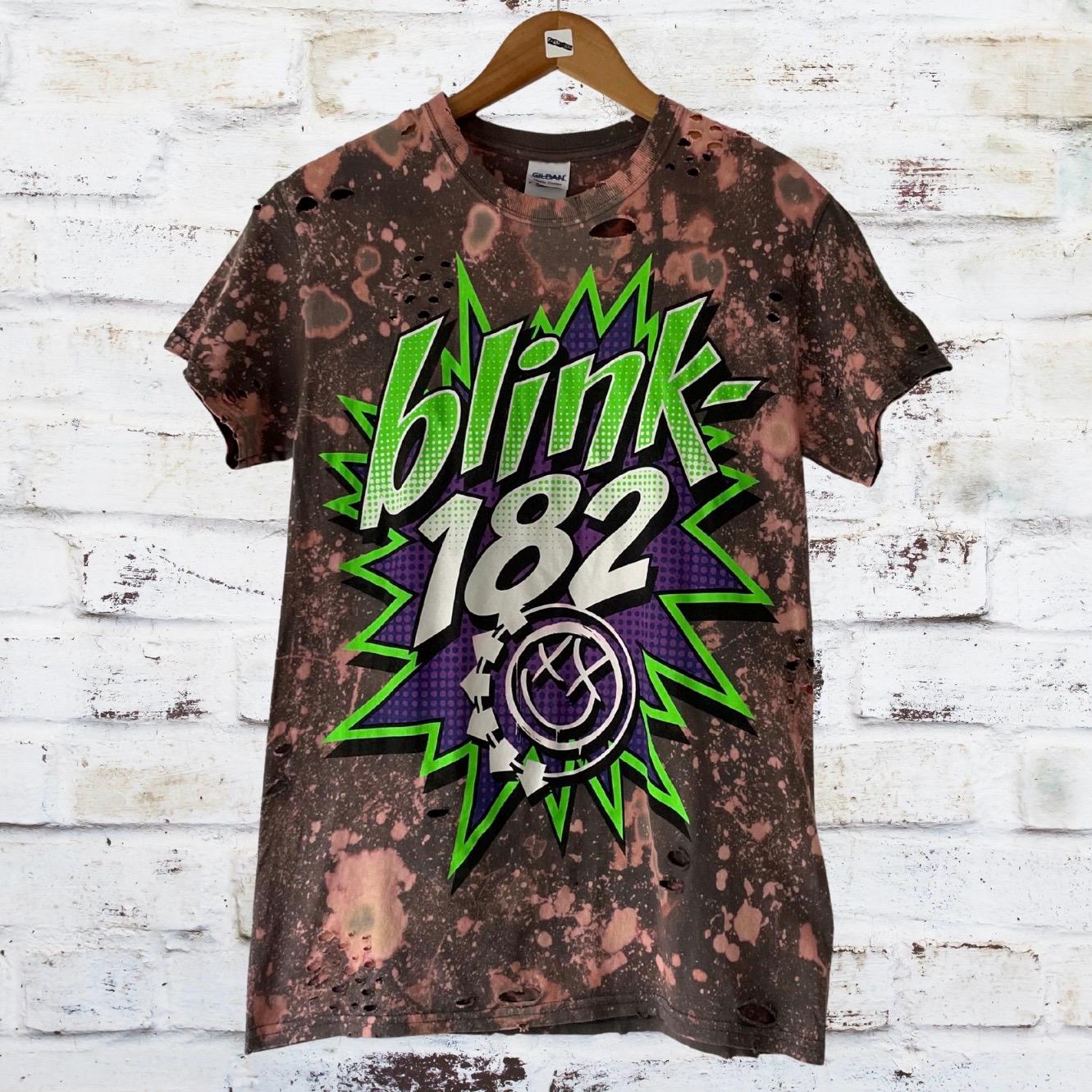 Blink 182 Classic Logo Shredded Band Shirt