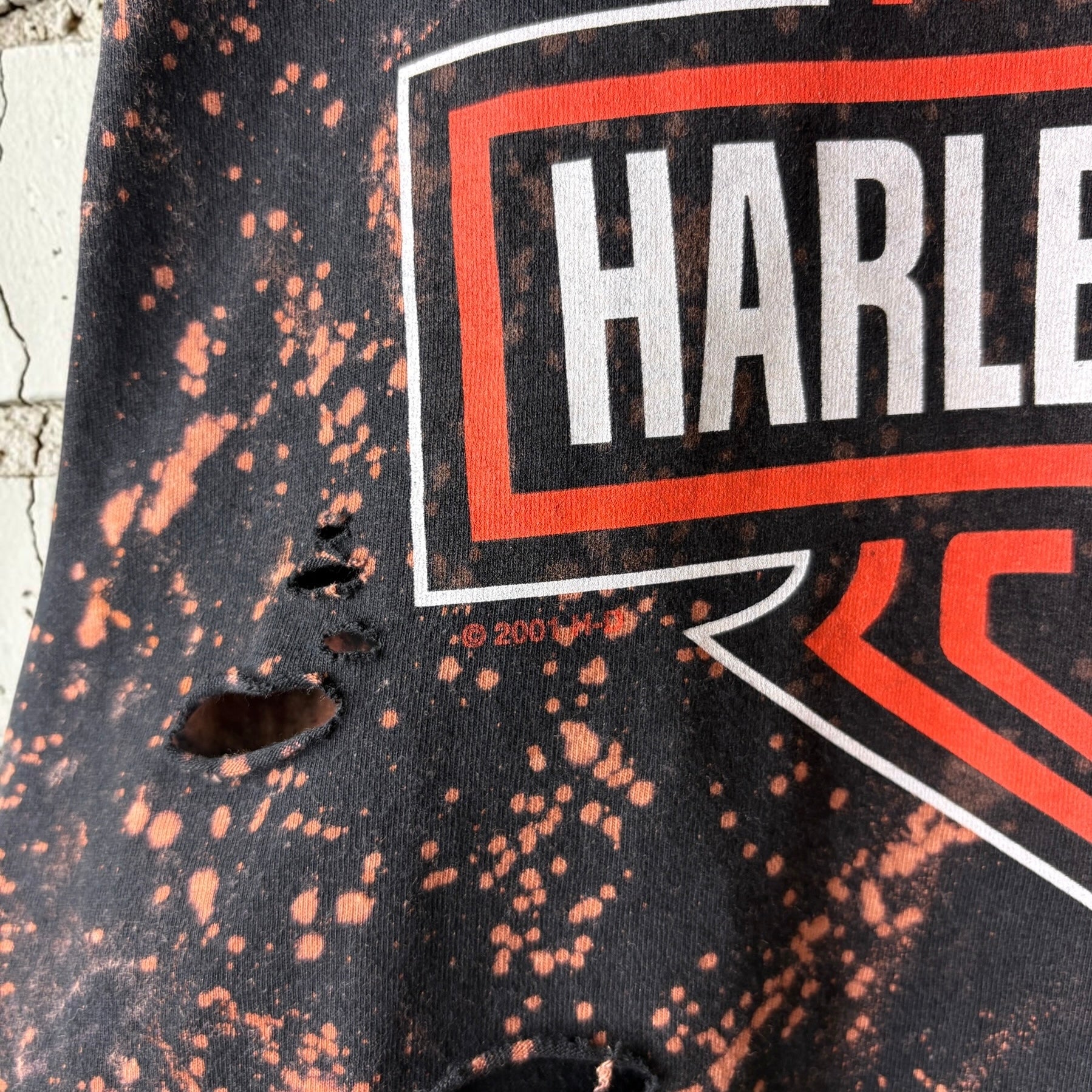 Harley Davidson Edinburgh Classic Logo Distressed Tee