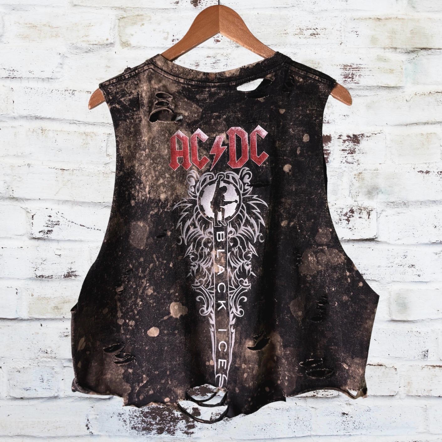 AC/DC Black Ice Shredded Band Tee
