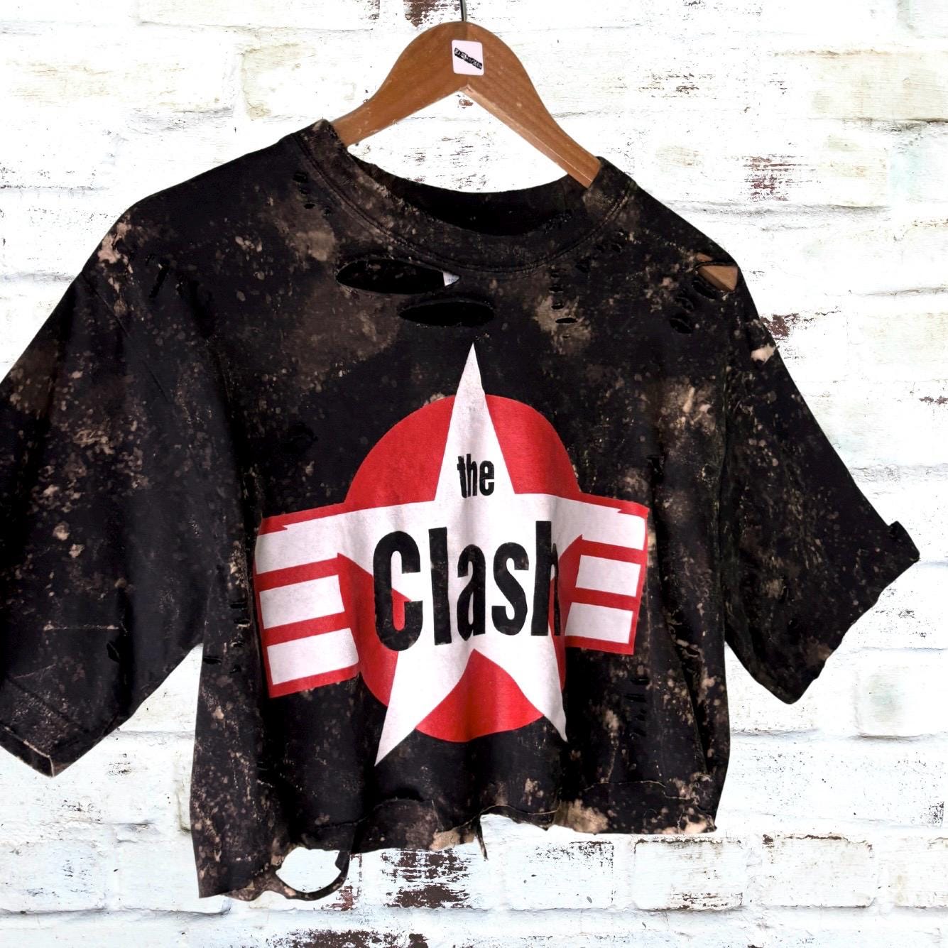 The Clash Cropped Shredded Tee