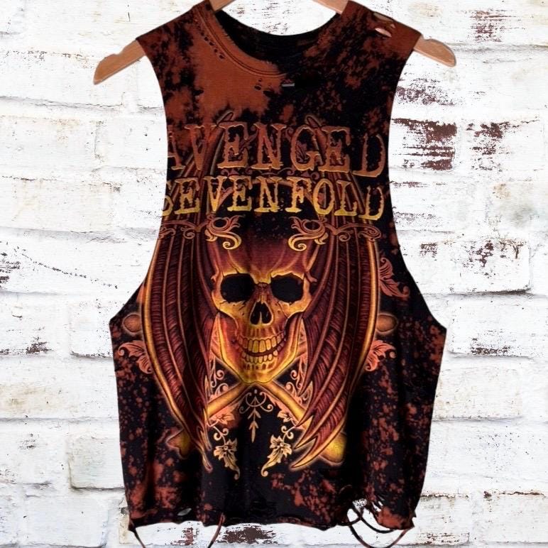 Avenged Sevenfold Bleached Cut Off Tee