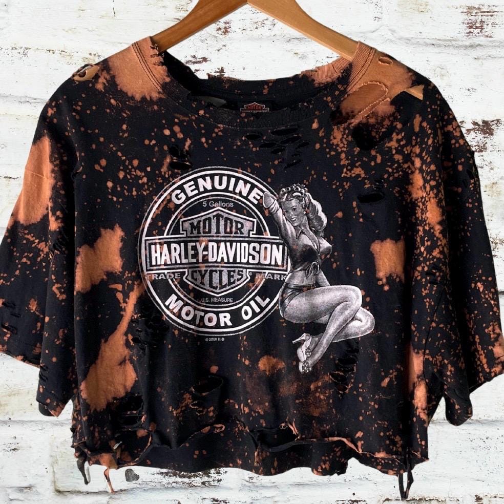 Harley Davidson Mexico Bleached Crop Tee