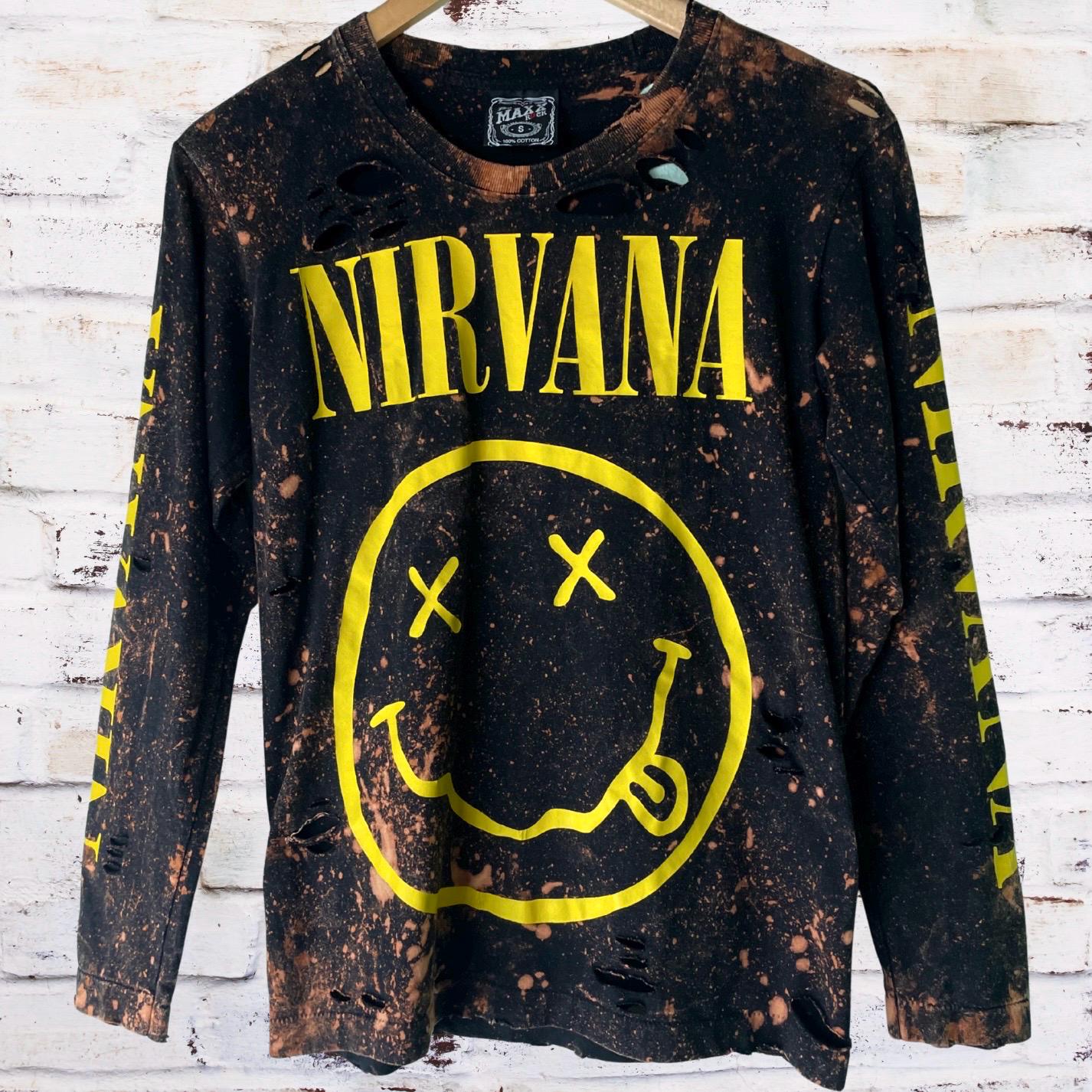 Nirvana Classic Smiley Logo Long Sleeve Tee