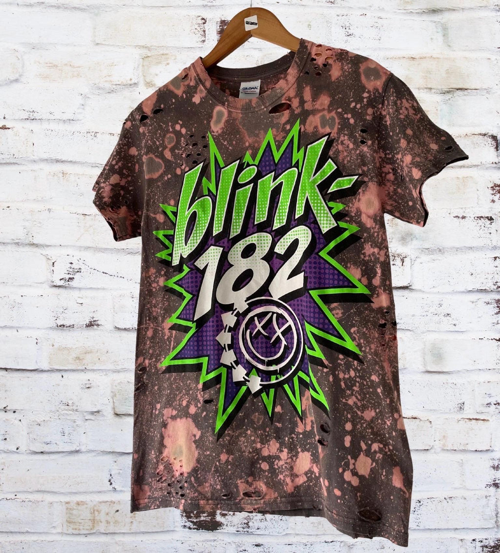 Blink 182 Classic Logo Shredded Band Shirt