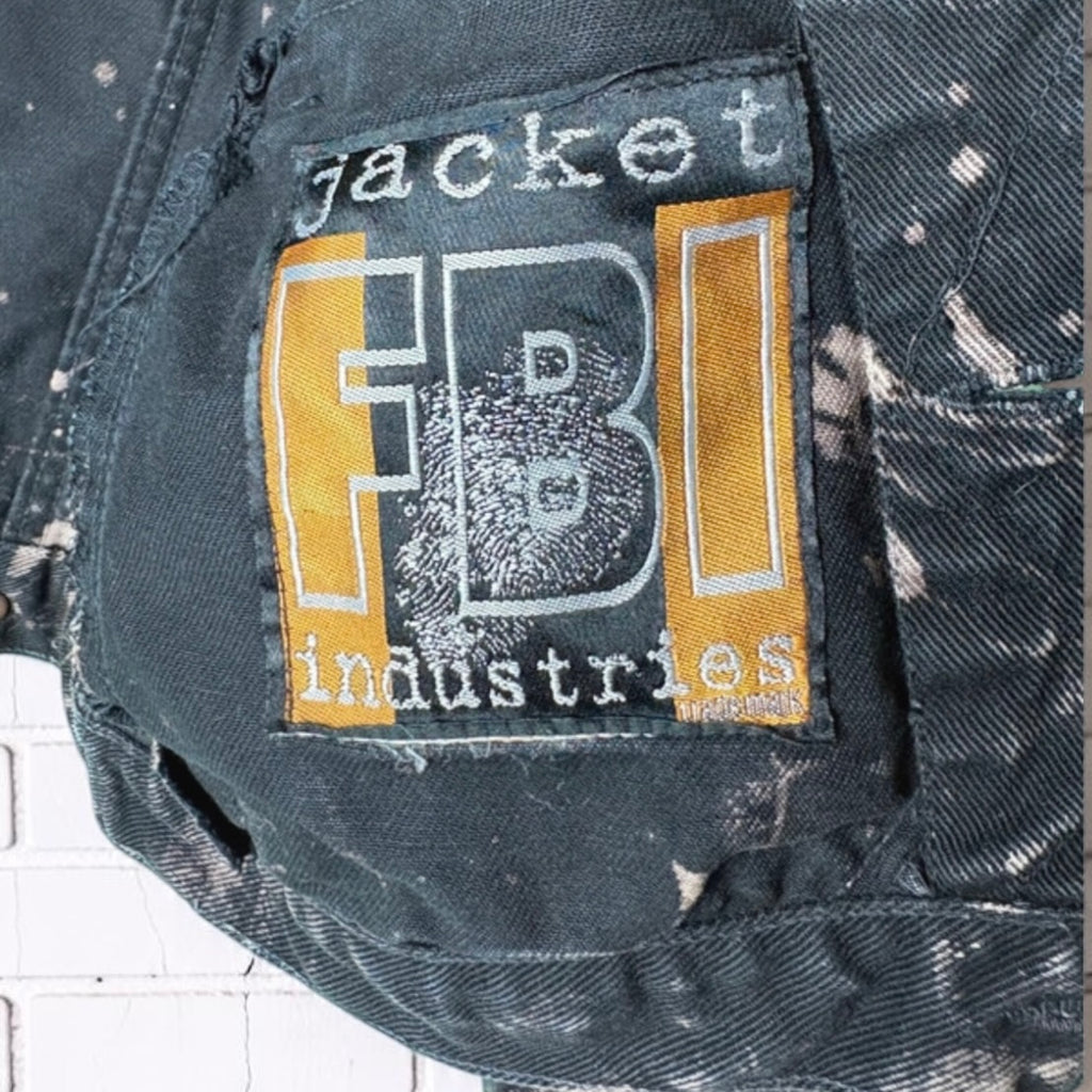 SOAKED IN BLEACH - Custom Bleached Denim Jacket Size Small