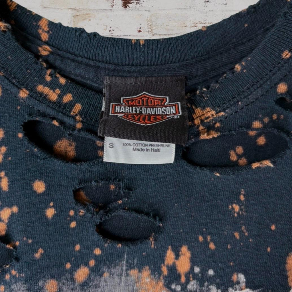 Harley Davidson Newmarket Bleached Cropped Tee