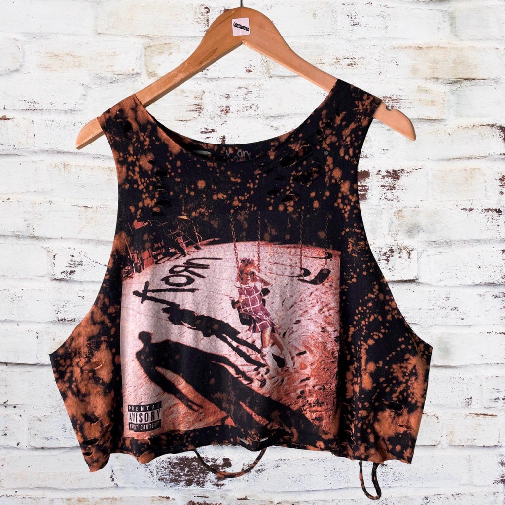Korn Bleached Distressed Band Shirt