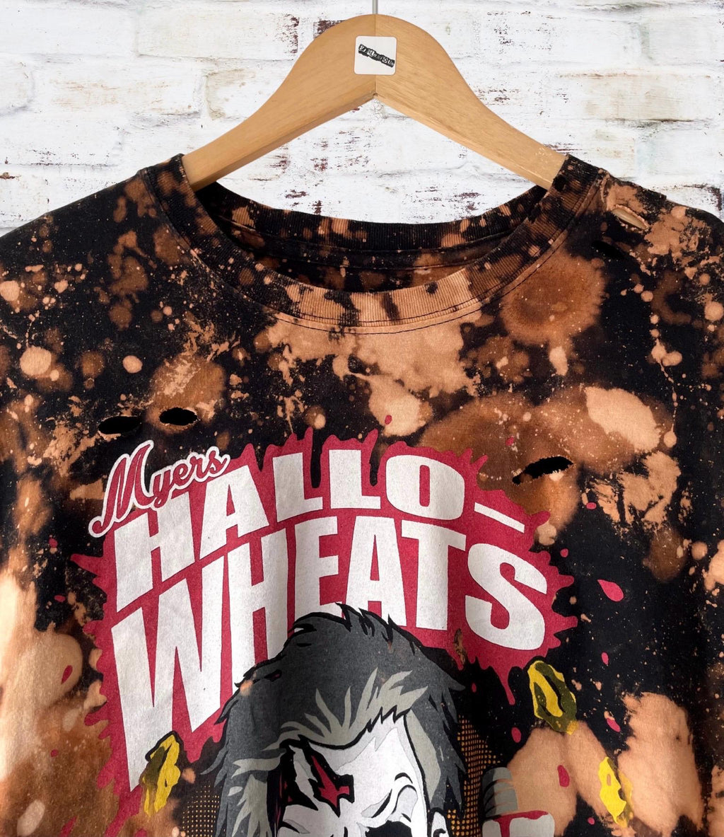 Michael Myers Cropped Distressed T-Shirt